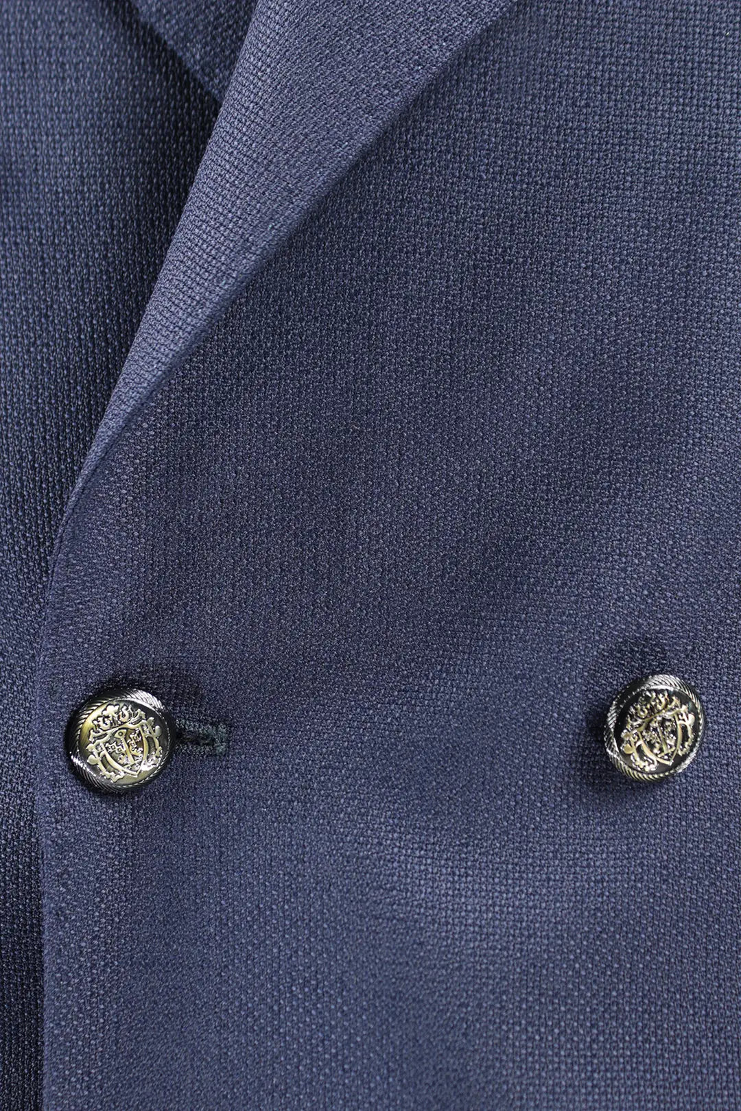 Blazer doppiopetto in pura lana vergine blu bottoni