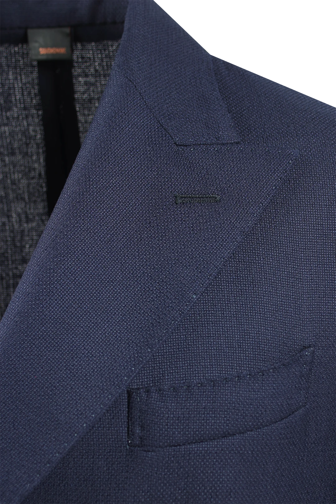 Blazer doppiopetto in pura lana vergine blu rever
