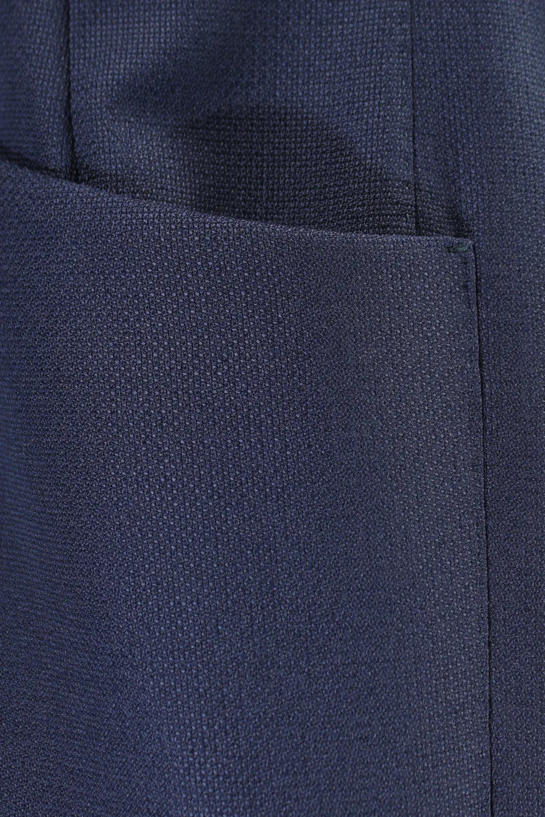 Blazer doppiopetto in pura lana vergine blu tasca