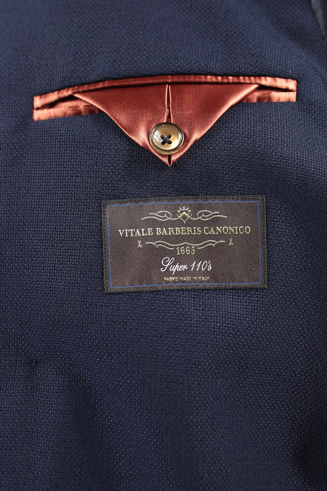 Blazer doppiopetto in pura lana vergine blu tessuto