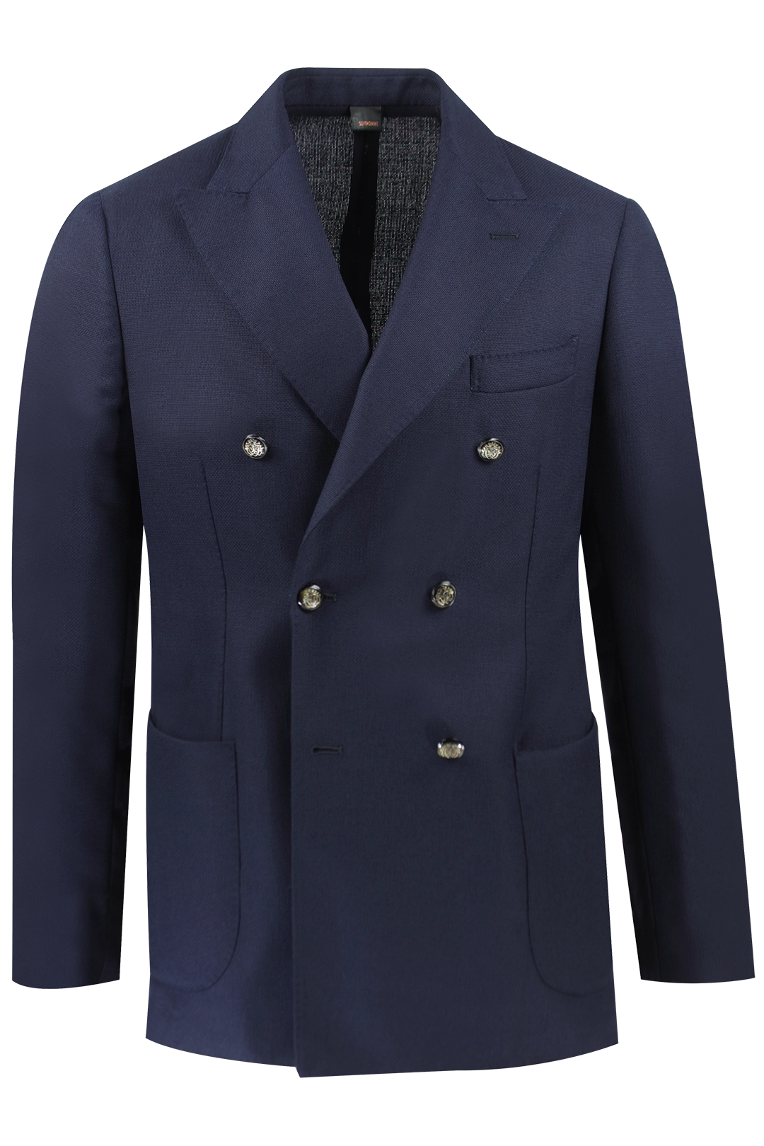 Blazer doppiopetto in pura lana vergine blu