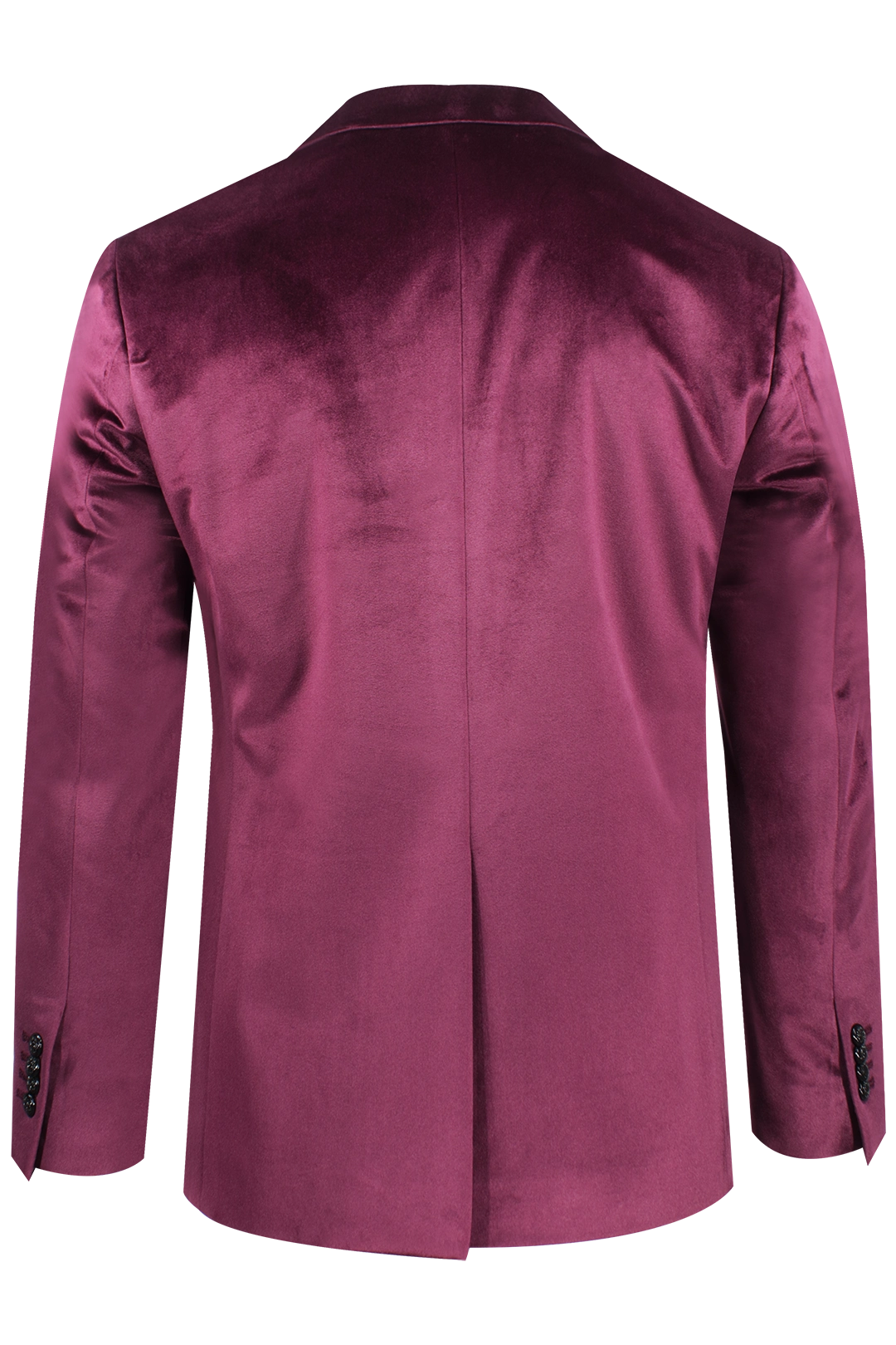 Blazer in velluto liscio magenta retro