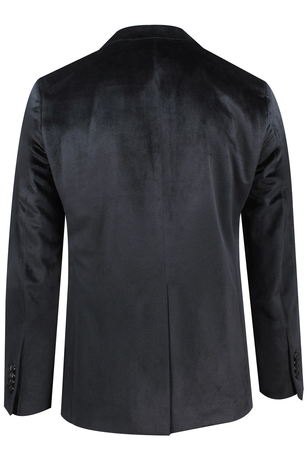 Blazer in velluto liscio nero retro