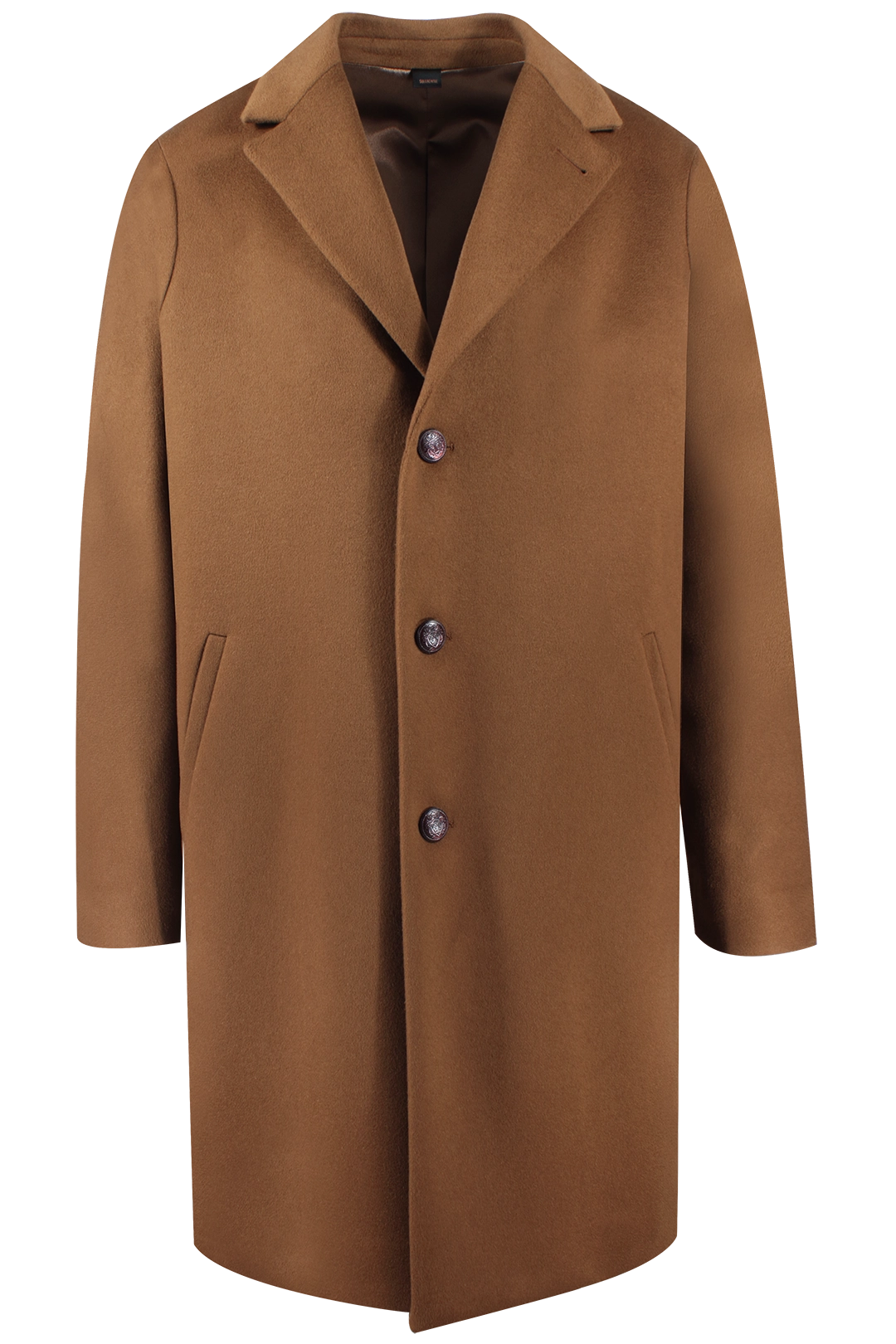 Cappotto classico in pura lana cammello