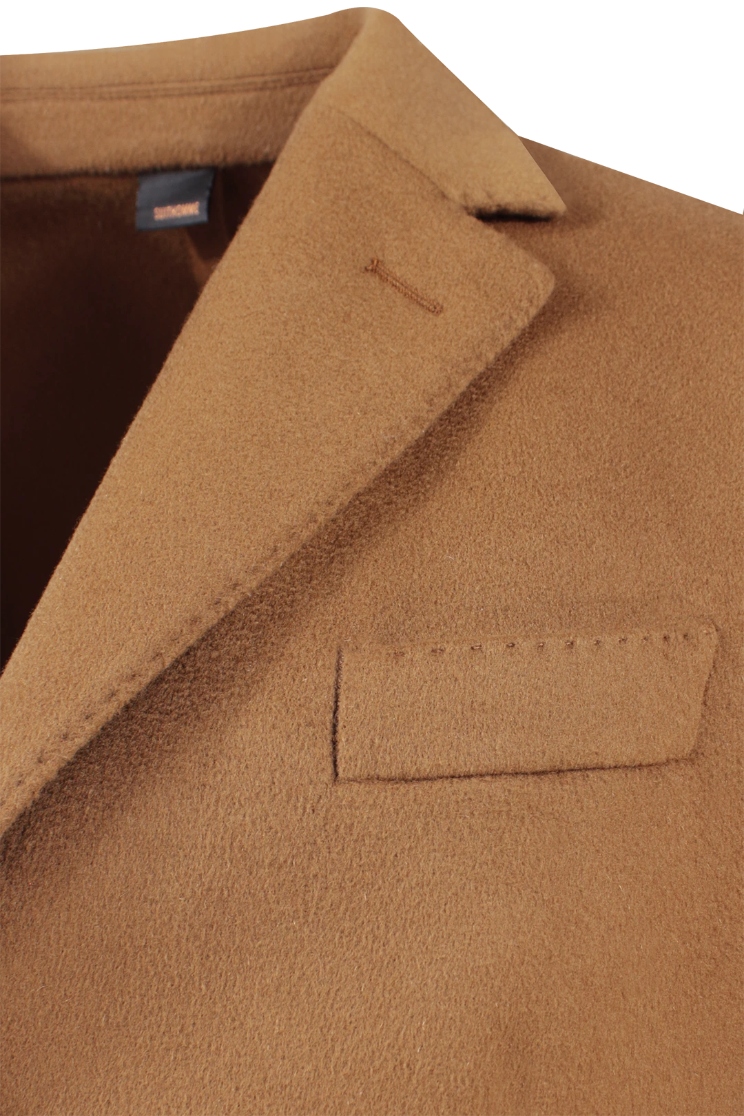 Cappotto in lana cammello rever