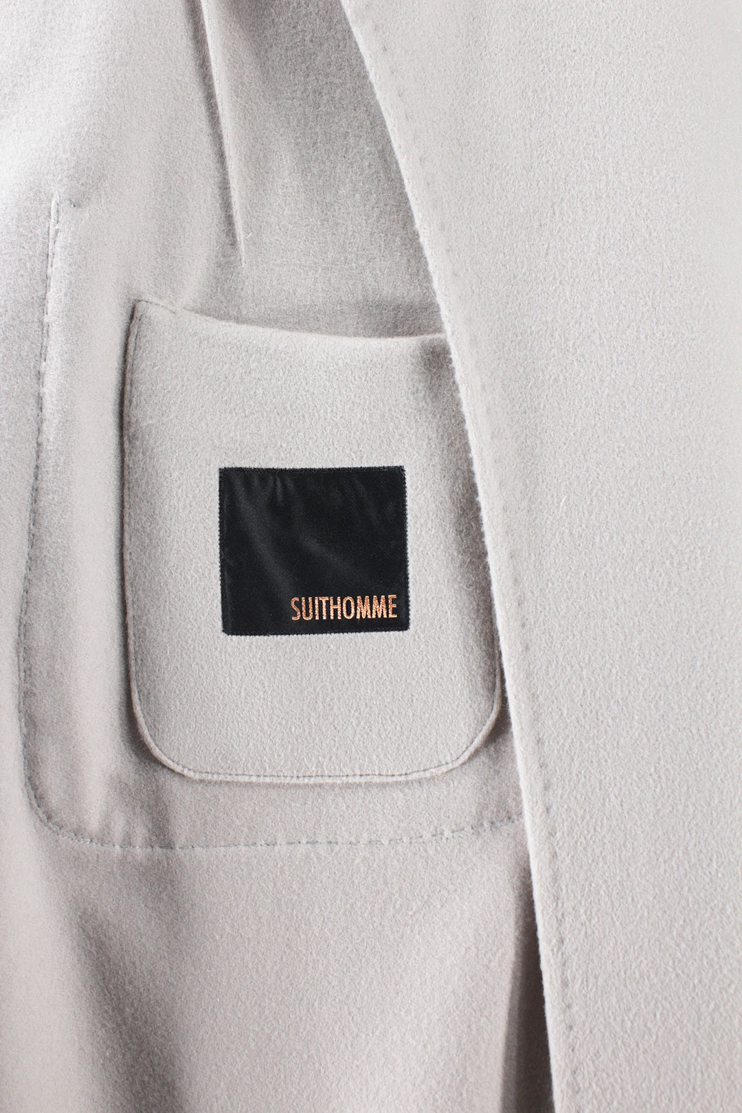 Cappotto in lana grigio perla brand