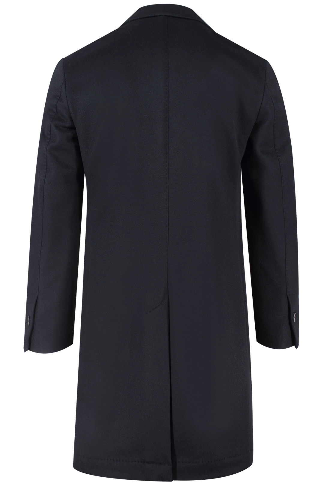 Cappotto in lana nera retro