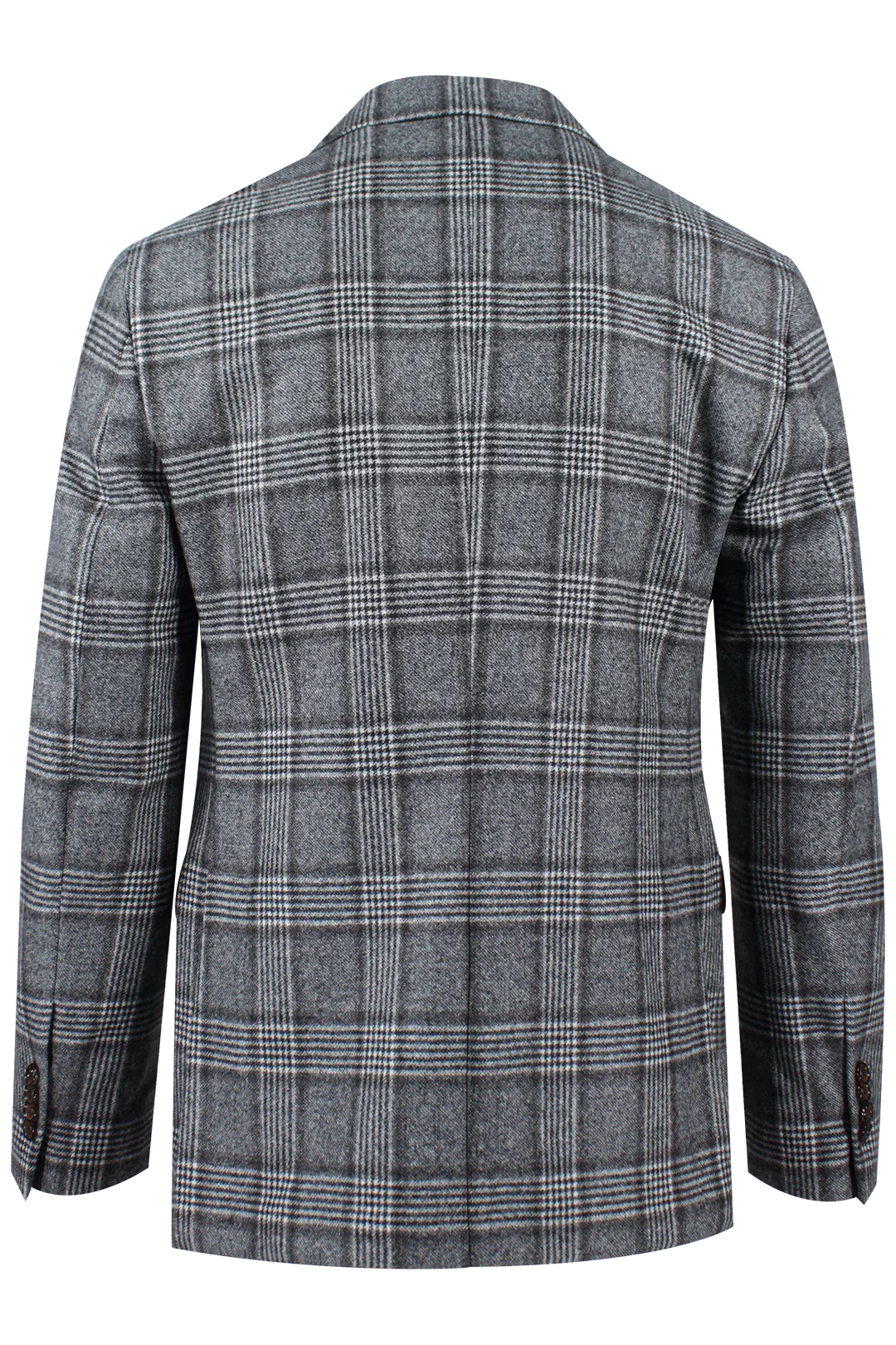 Giacca doppiopetto in lana Principe di Galles retro