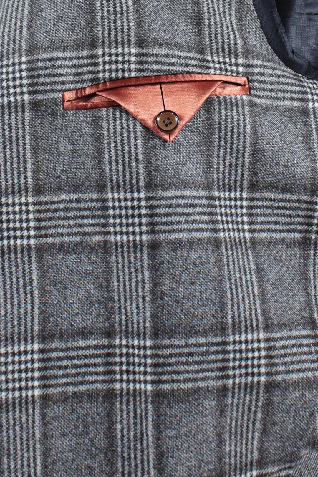 Giacca doppiopetto in lana Principe di Galles taschino