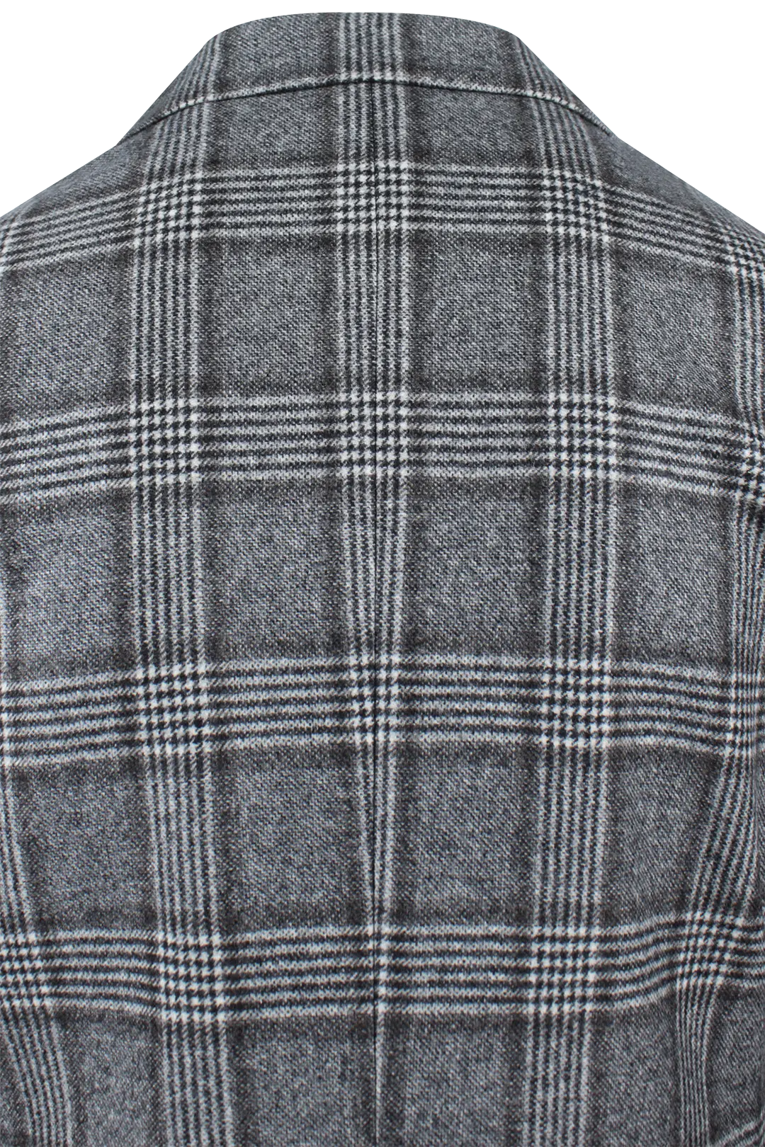 Giacca doppiopetto in lana Principe di Galles tessuto