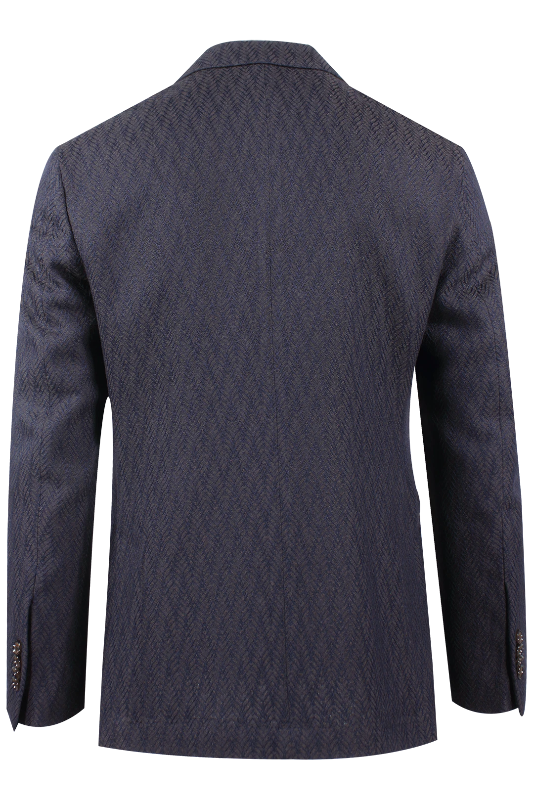 Giacca doppiopetto in lana chevron blu retro