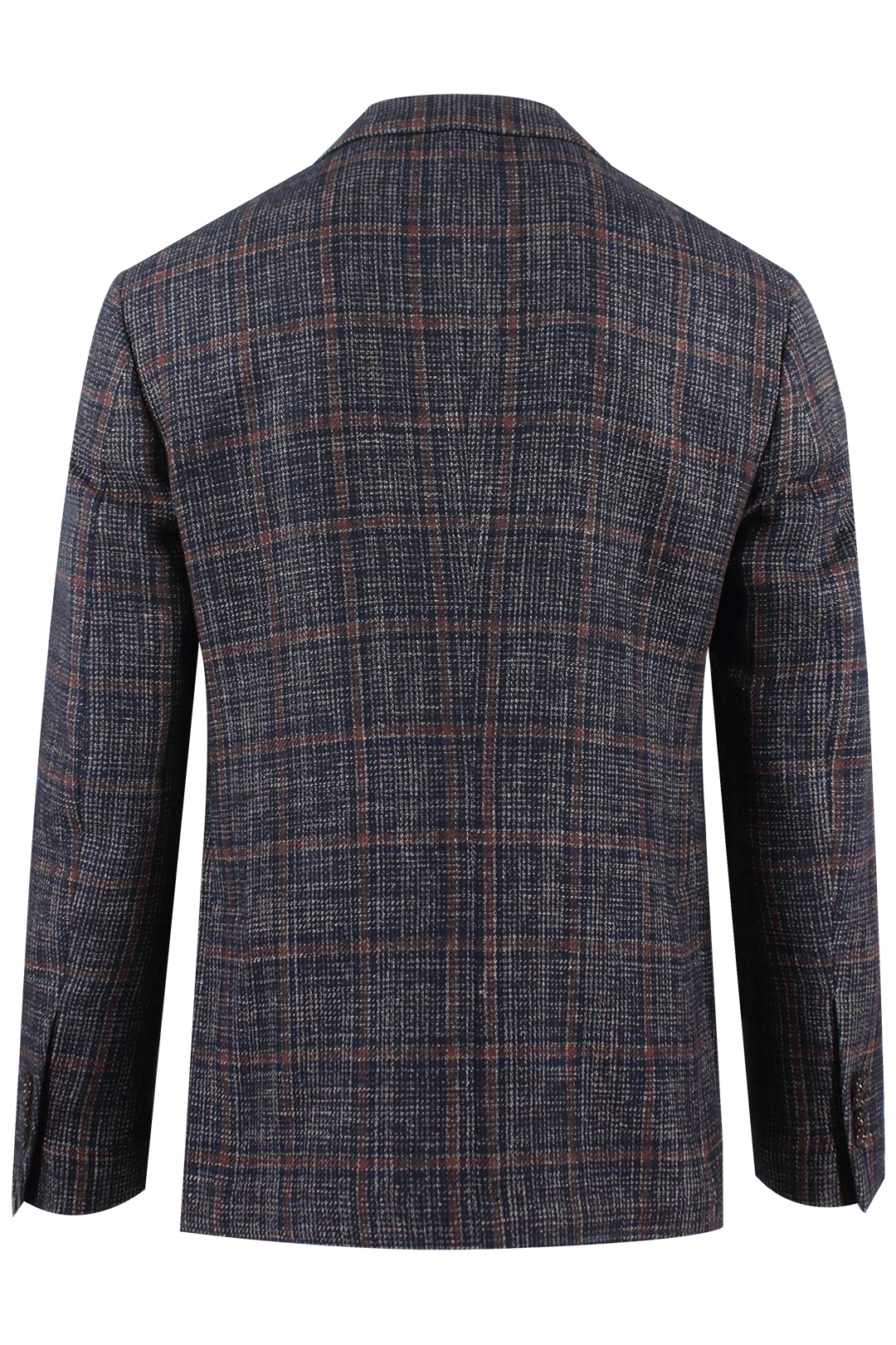 Giacca doppiopetto in lana e cotone a quadri retro