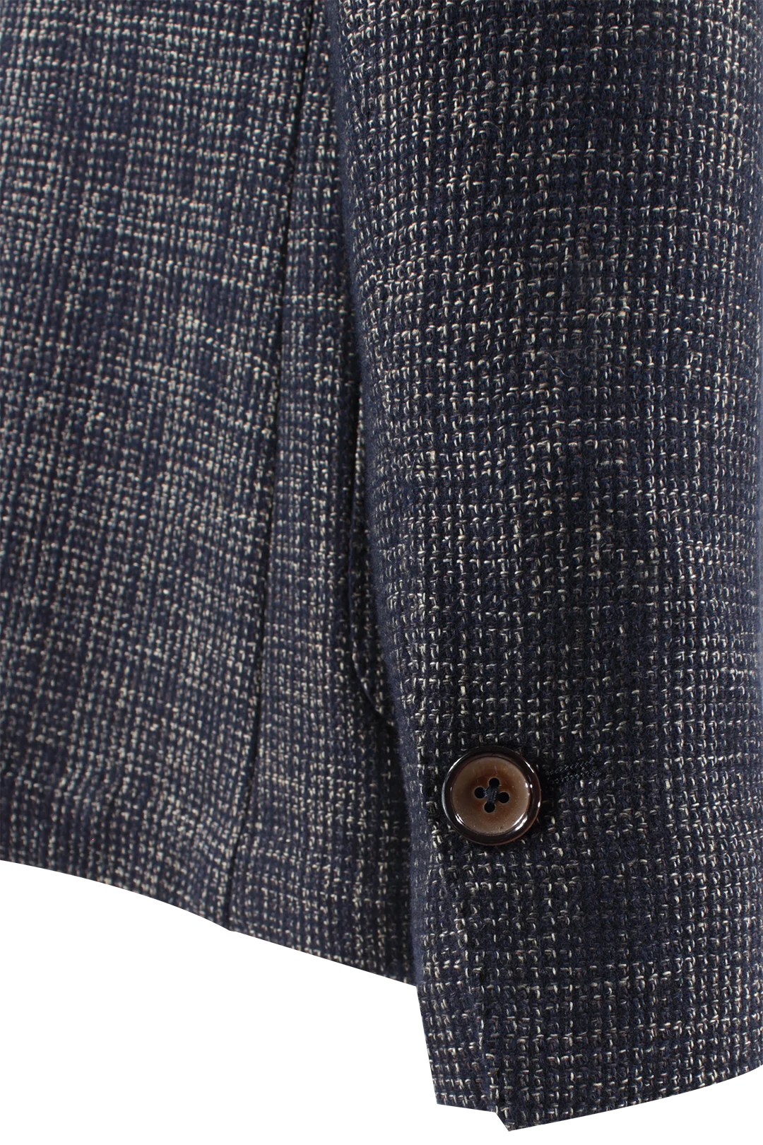 Giacca in cotone, lana e lino a quadretti manica