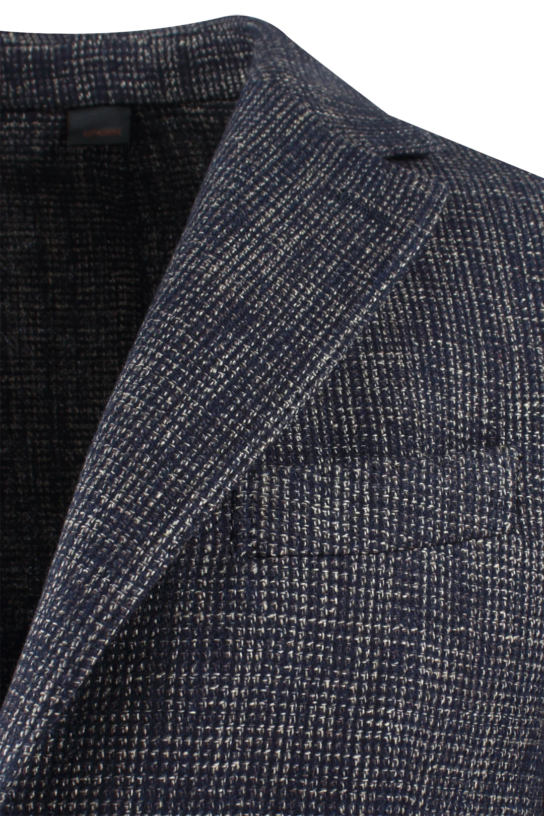 Giacca in cotone, lana e lino a quadretti rever