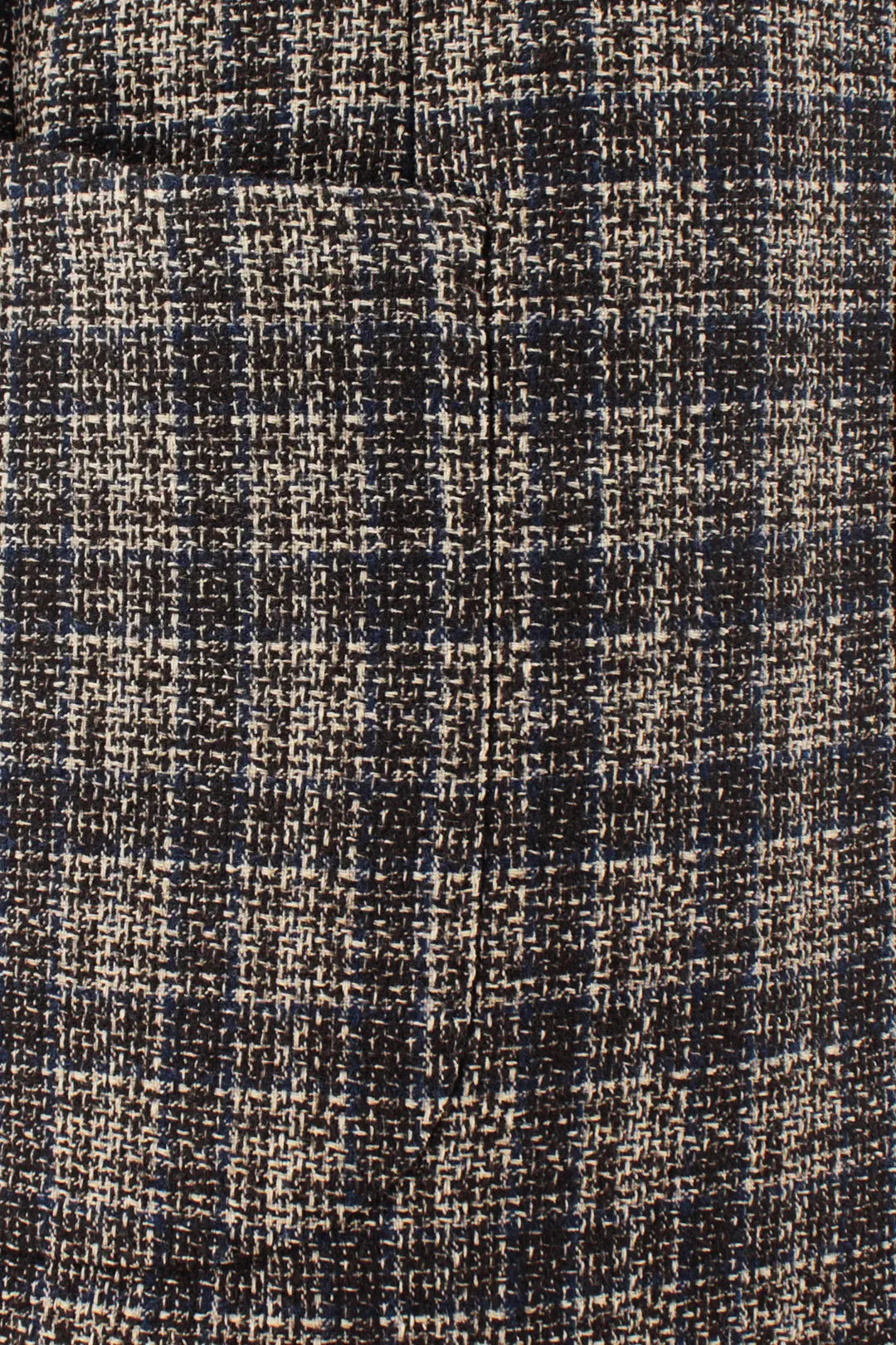 Giacca in lana e cotone a quadri tasca