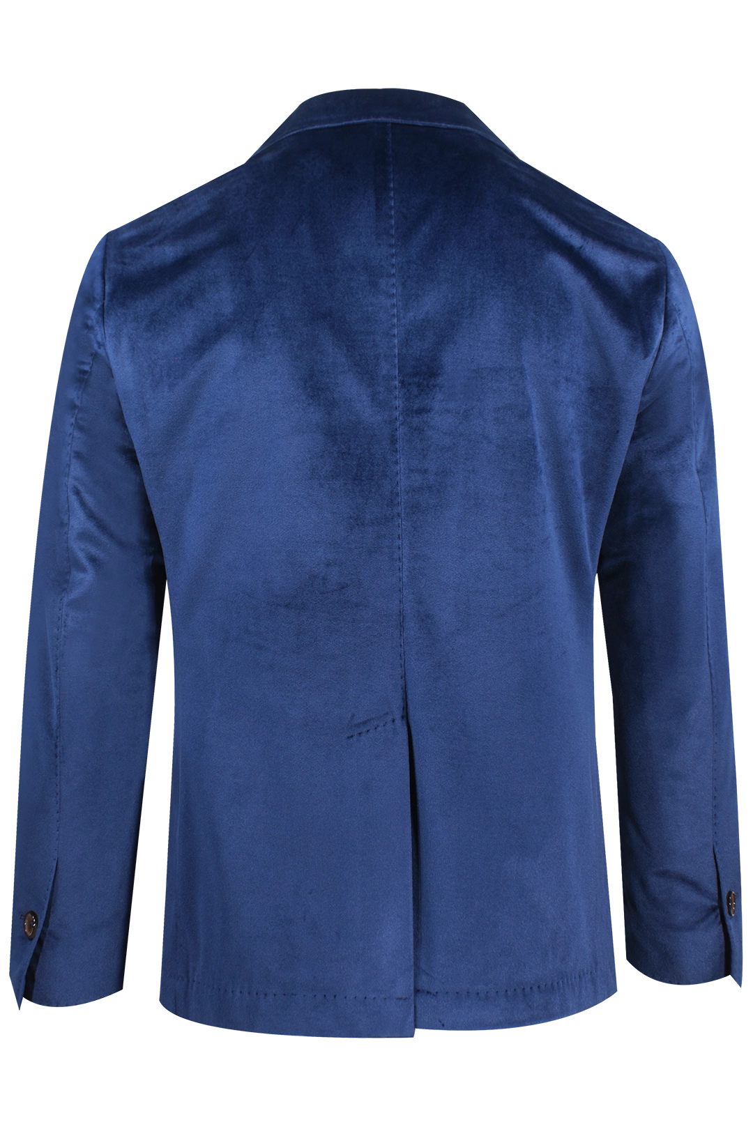 Giacca in velluto liscio blu cobalto retro