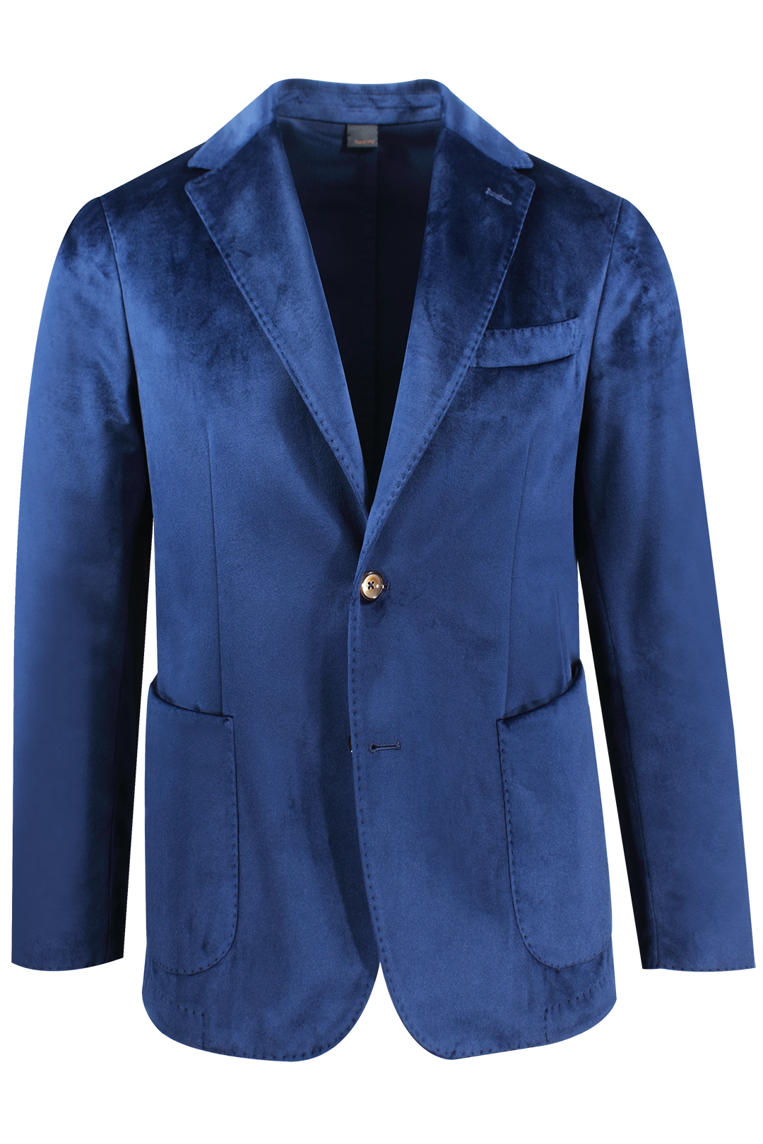 Giacca in velluto liscio blu cobalto