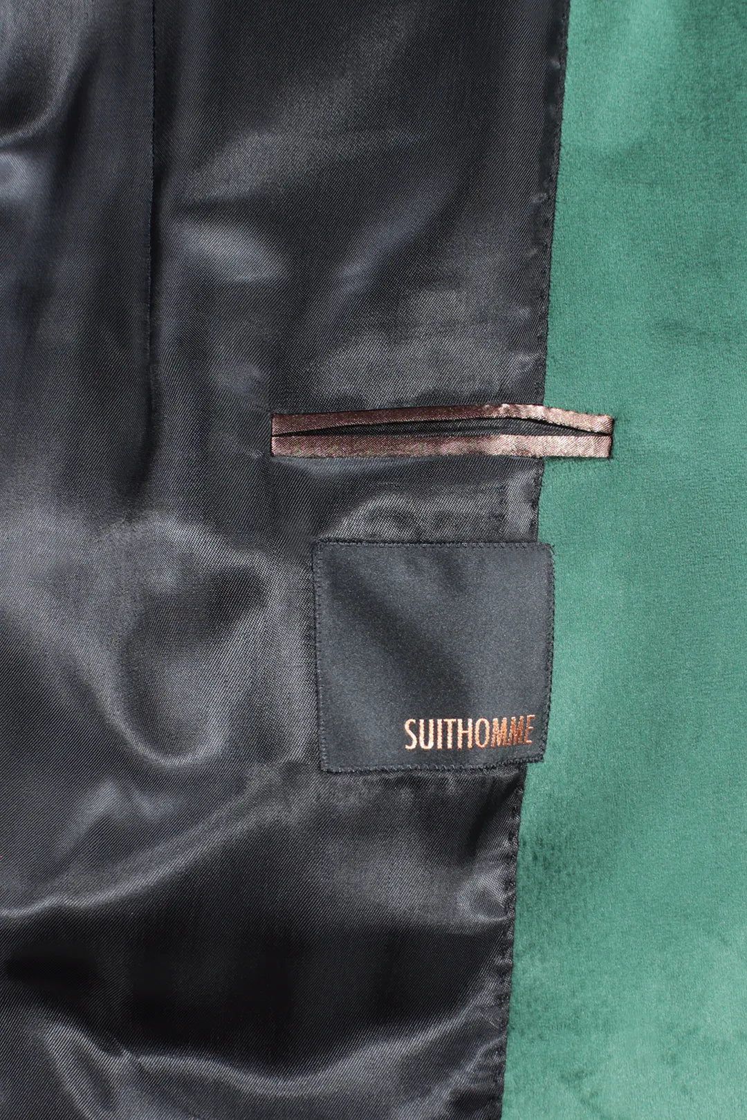 Giacca in velluto liscio verde brand