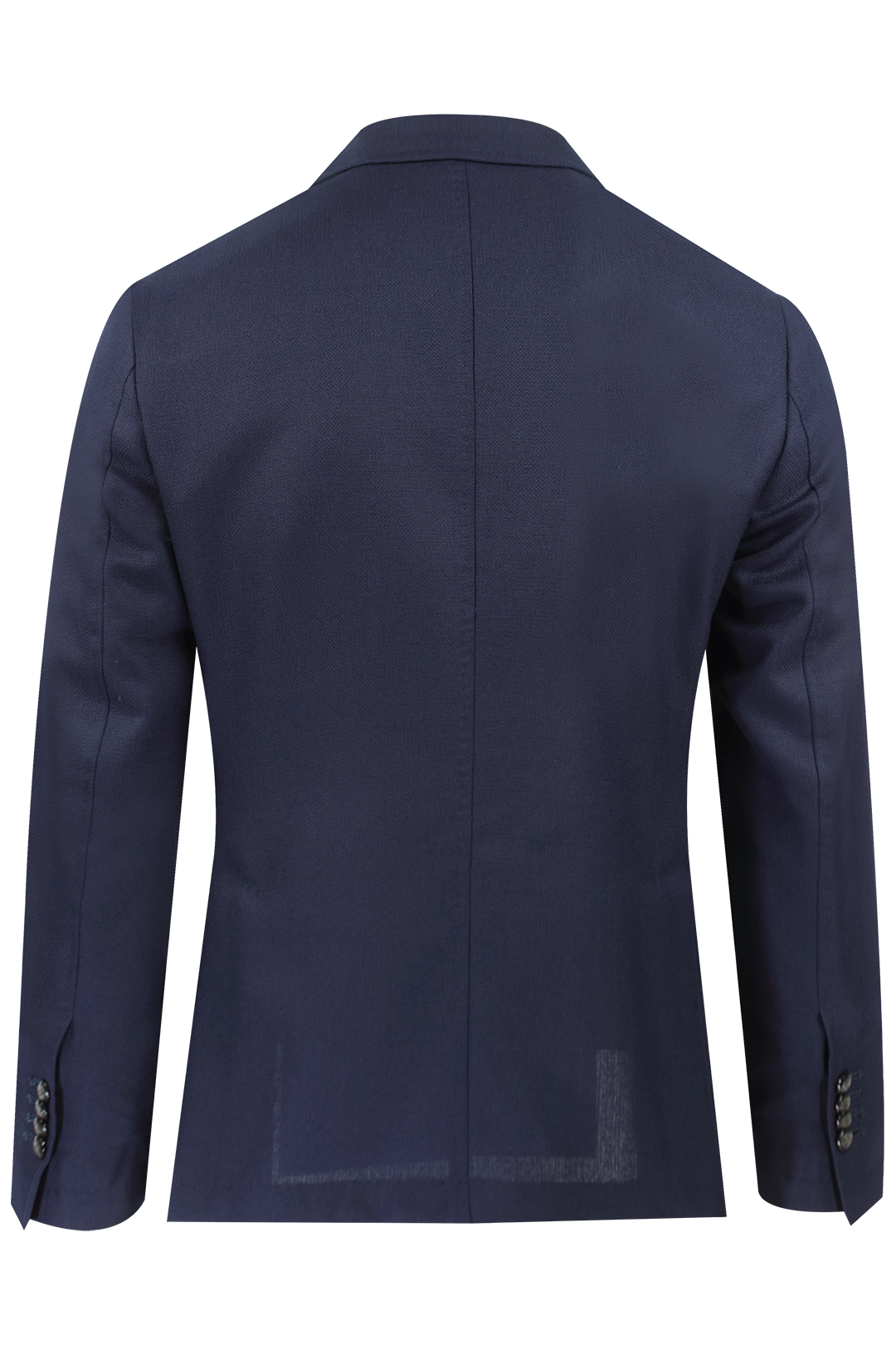 Giacca sfoderata doppiopetto in lana blu retro