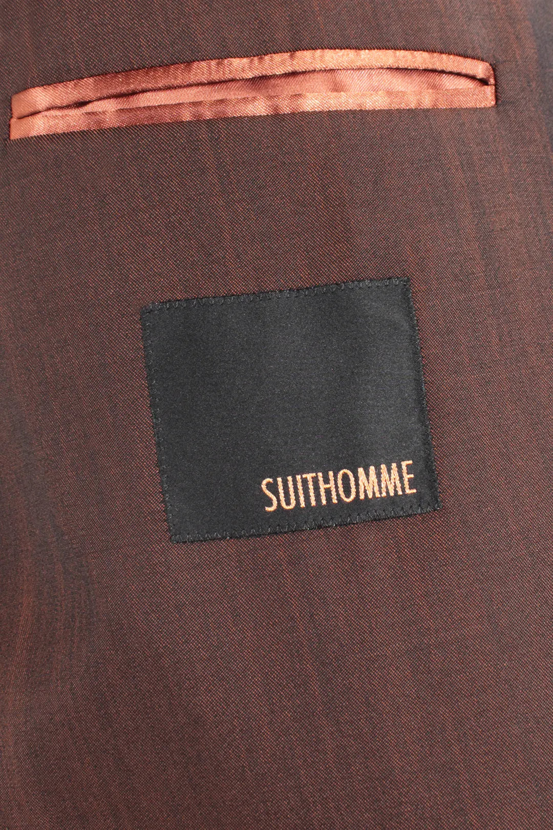 Giacca sfoderata in lana bronzo scuro brand