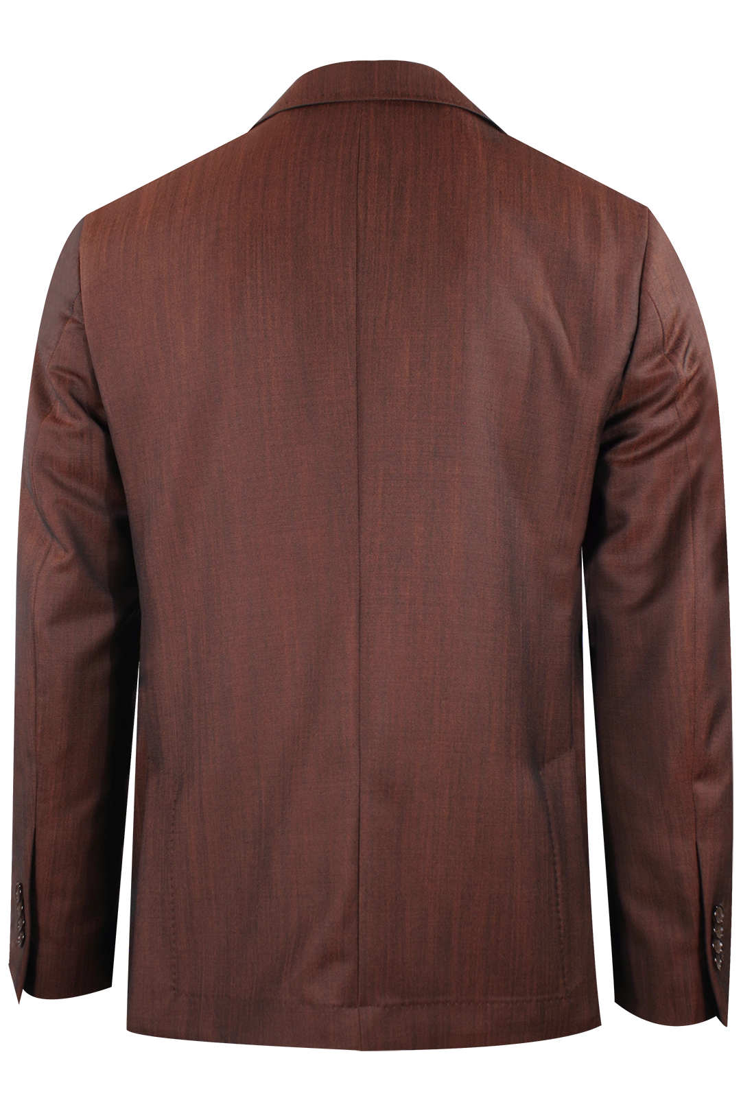 Giacca sfoderata in lana bronzo scuro retro
