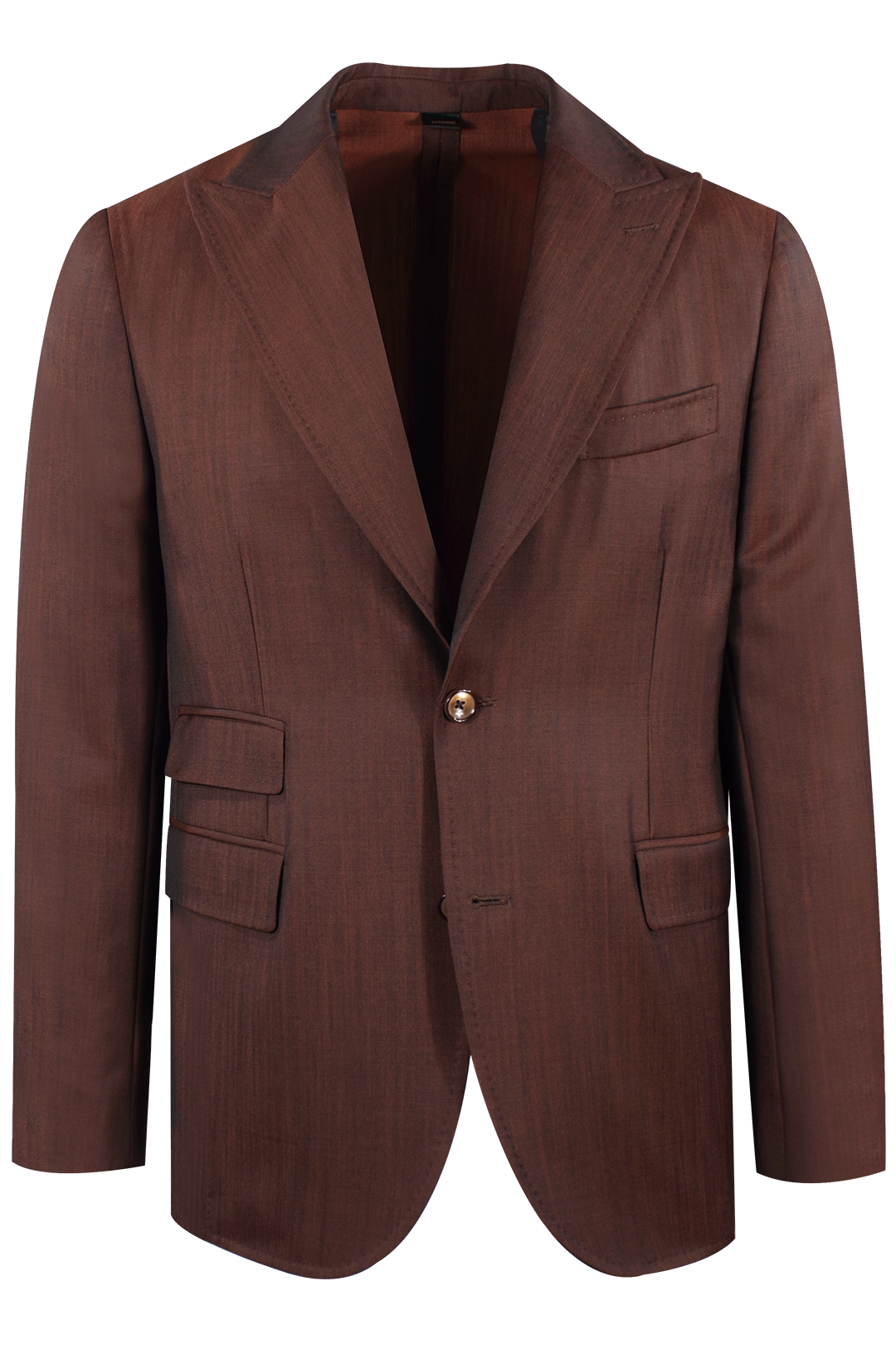 Giacca sfoderata in lana bronzo scuro