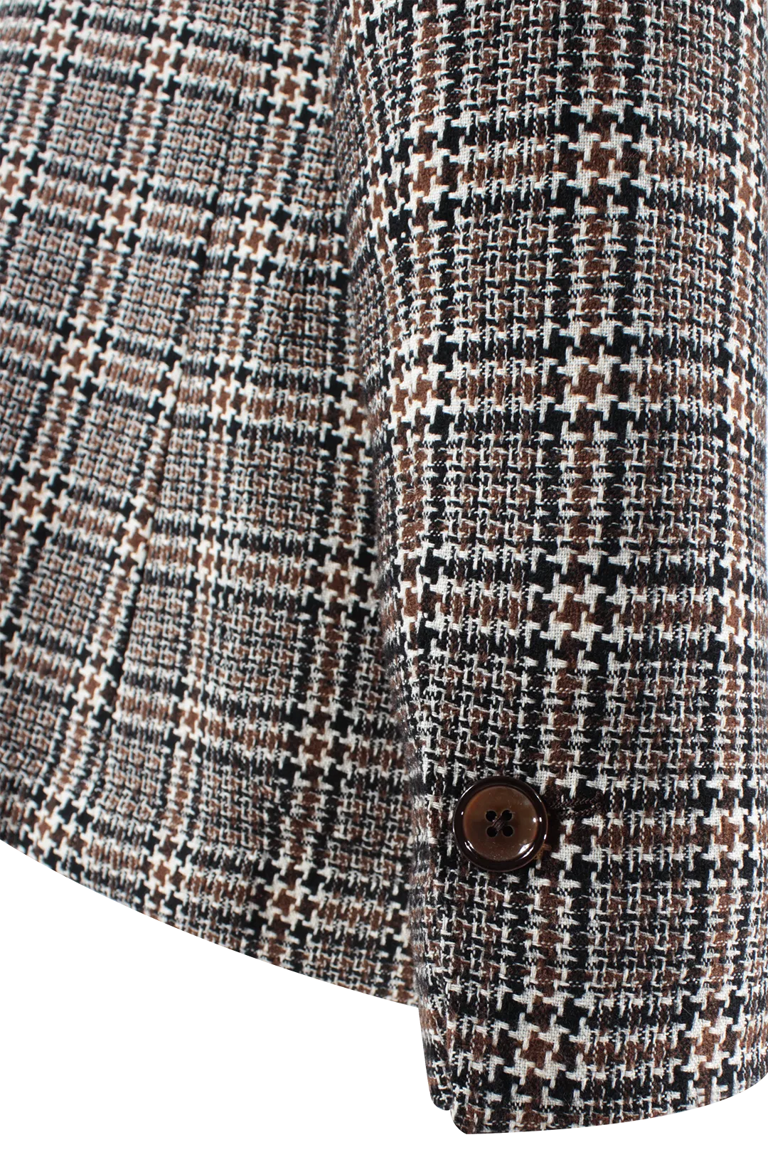 Giacca sfoderata in lana e cotone a quadri manica