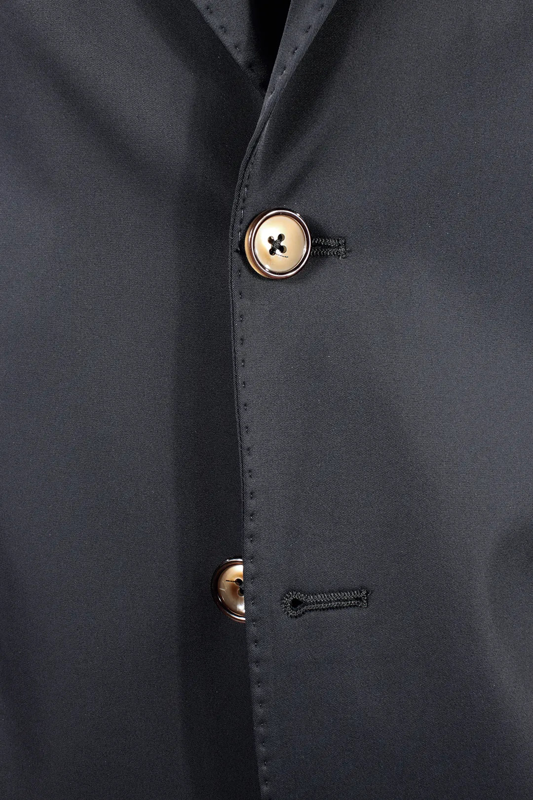Giacca sfoderata in nylon nero bottoni