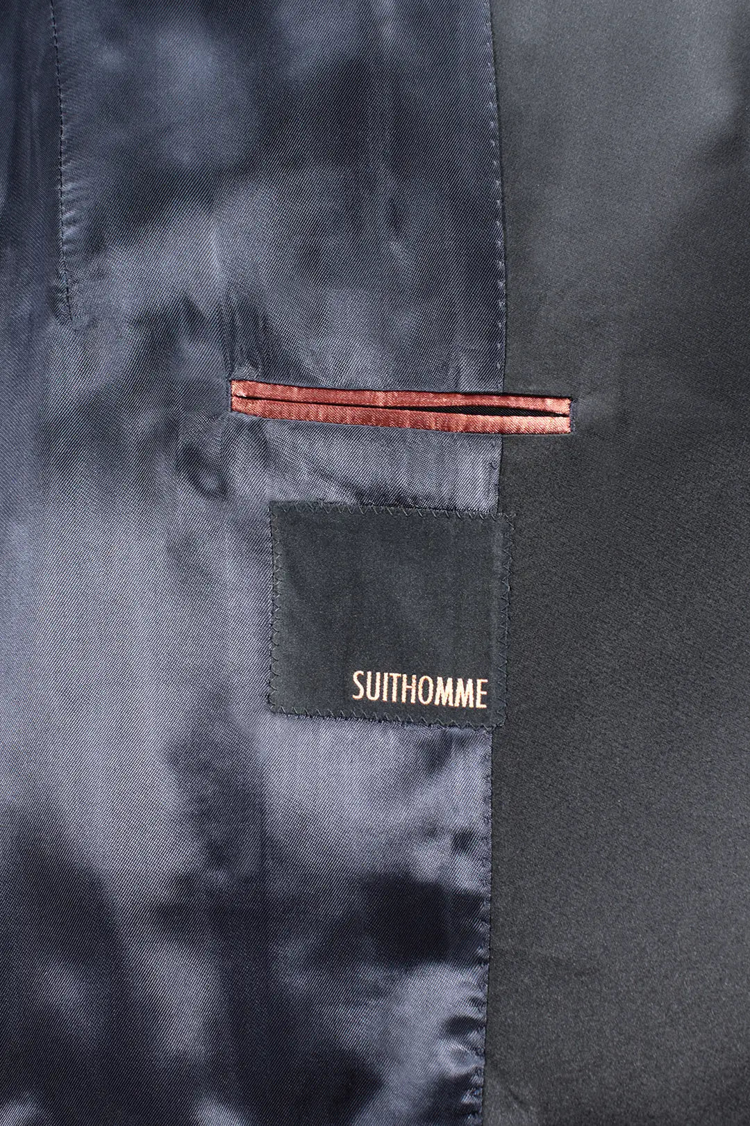 Giacca smoking in velluto liscio magenta brand