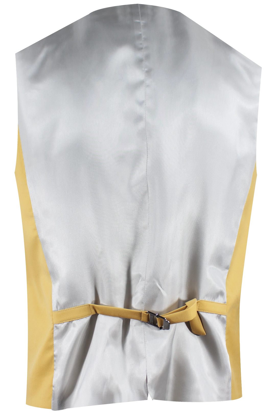 Gilet doppiopetto in lana senape retro