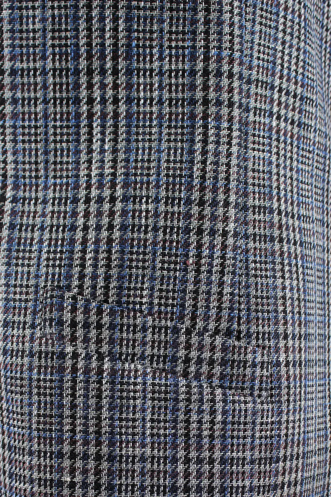 Gilet in lino e cotone a quadri tasca