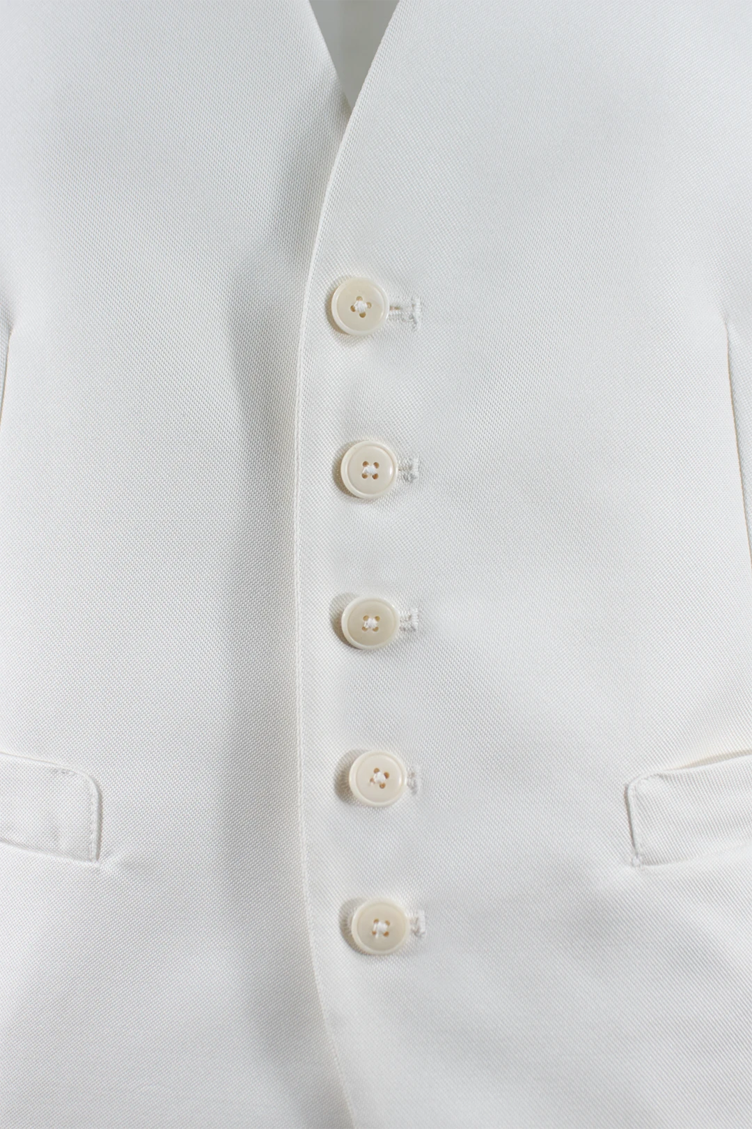 Gilet in misto lana color panna bottoni