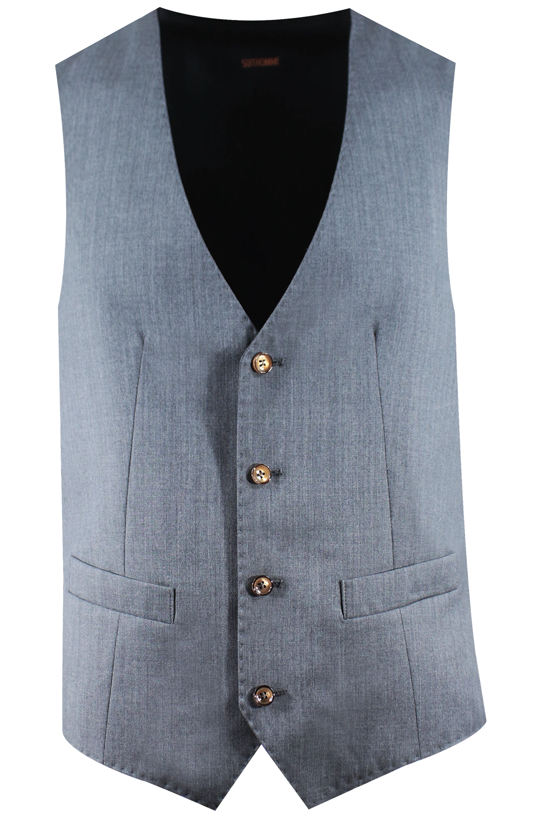 Gilet in pura lana grigia