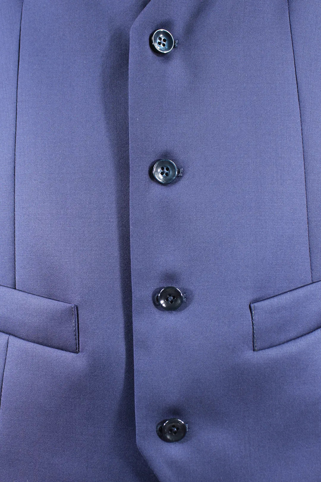 Gilet in pura lana bluette bottoni