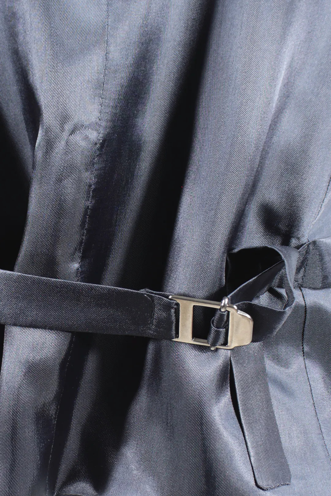 Gilet in pura lana bluette cinturino