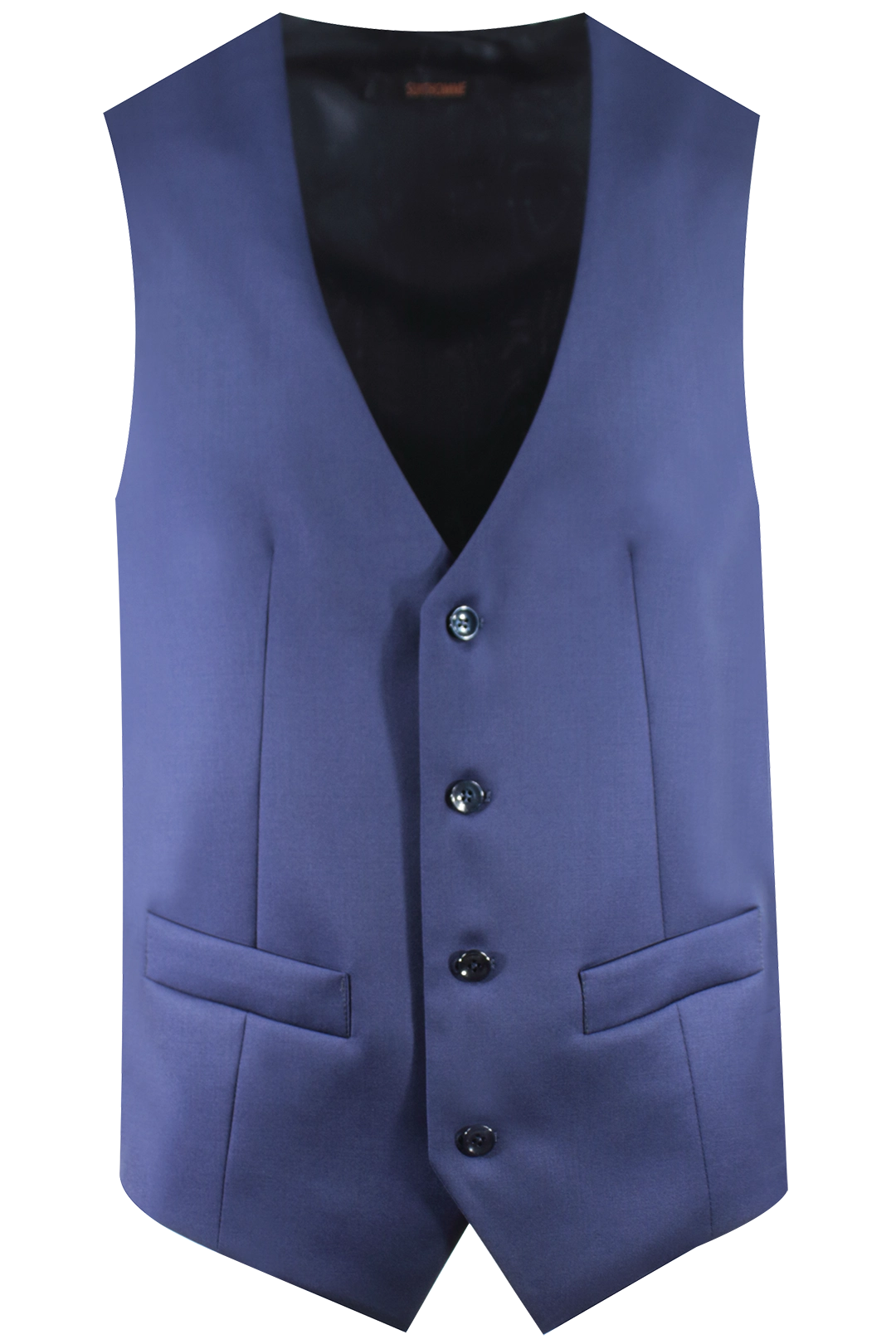 Gilet in pura lana bluette