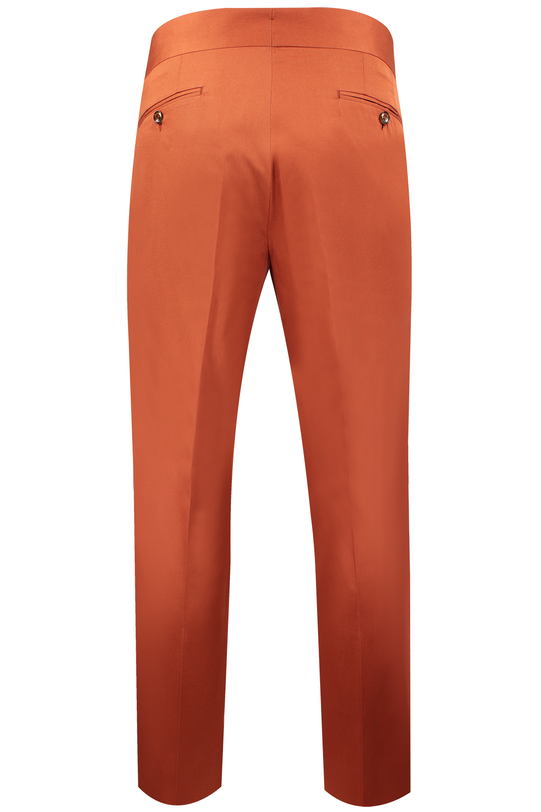 Pantalone con cinta sartoriale in cotone color coccio retro