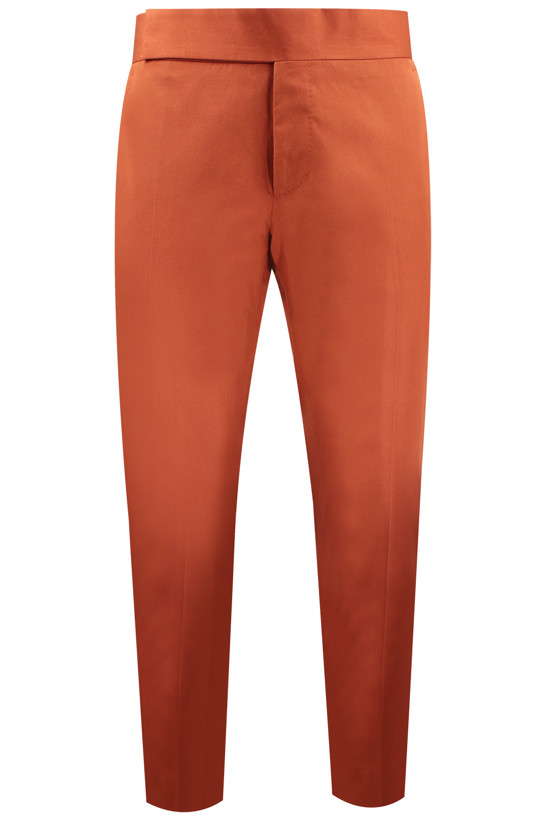 Pantalone con cinta sartoriale in cotone color coccio