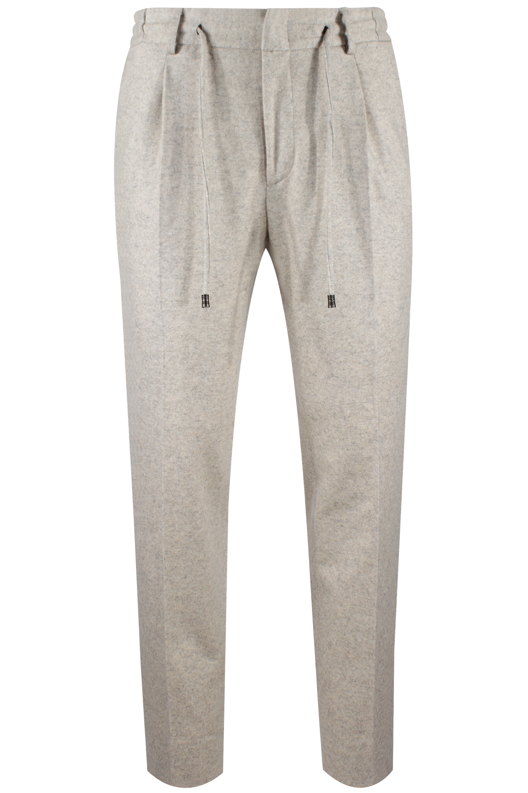 Pantalone con coulisse in jersey di lana beige