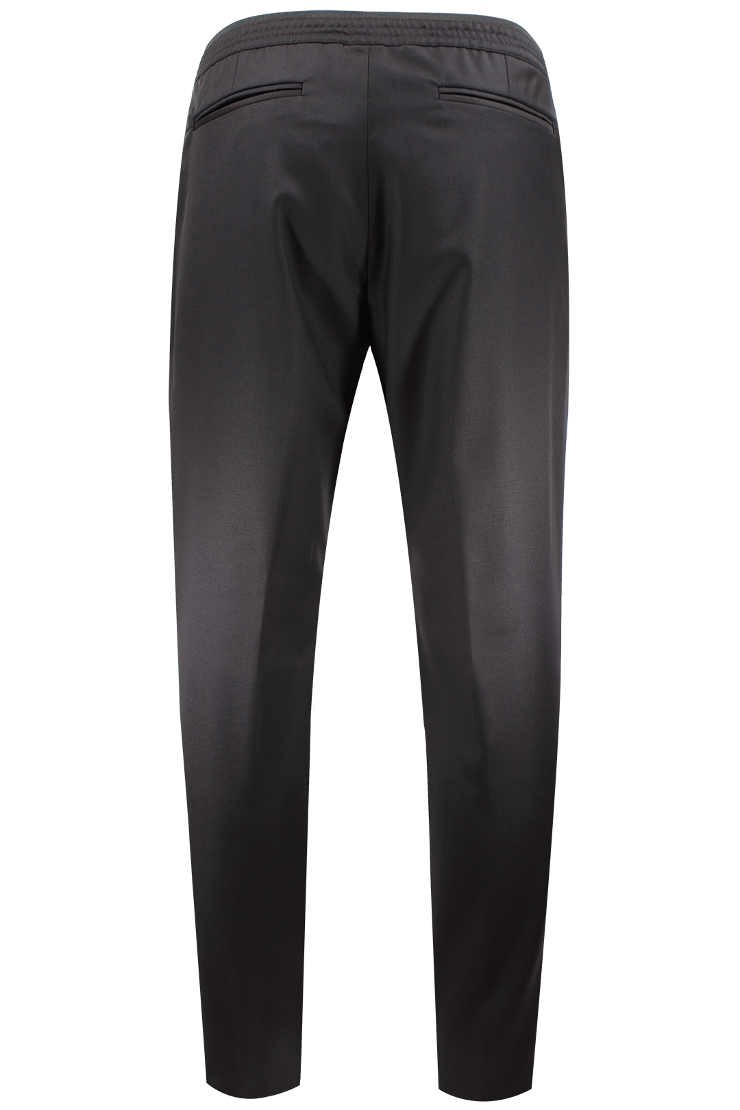 Pantalone con elastico in lana nera retro