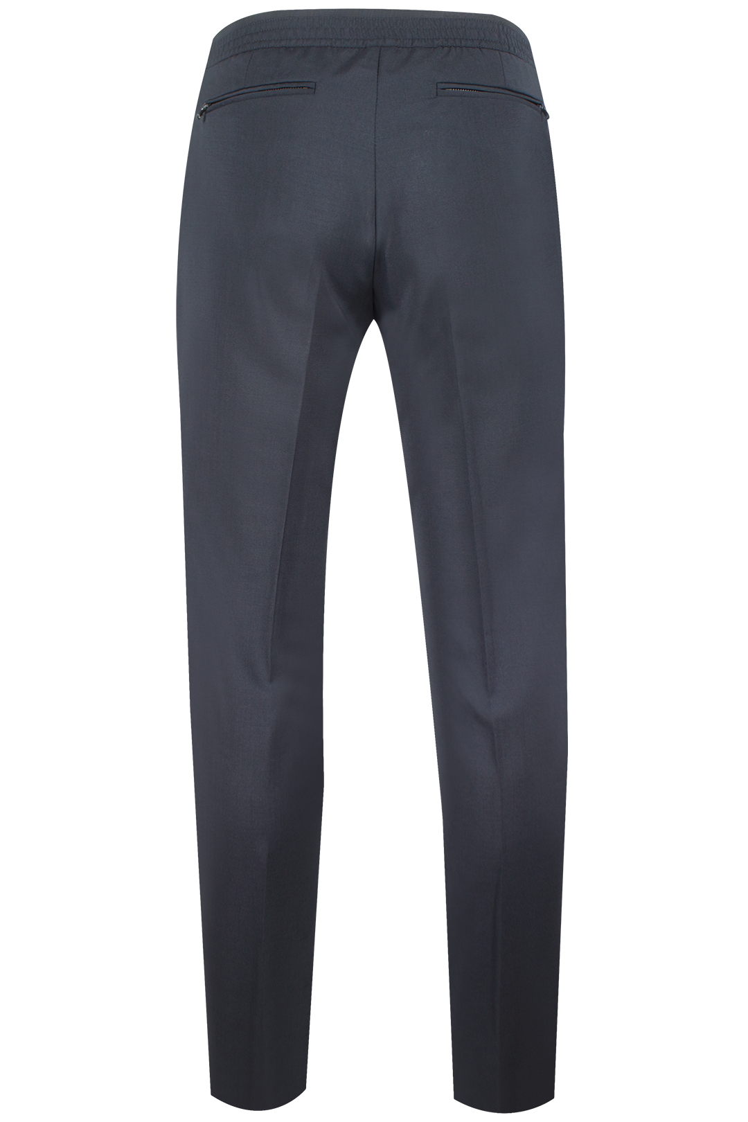 Pantalone con elastico in vita in tela di lana nera retro