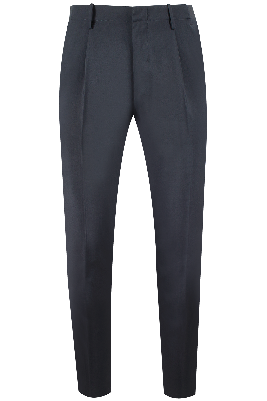 Pantalone con elastico in vita in tela di lana nera