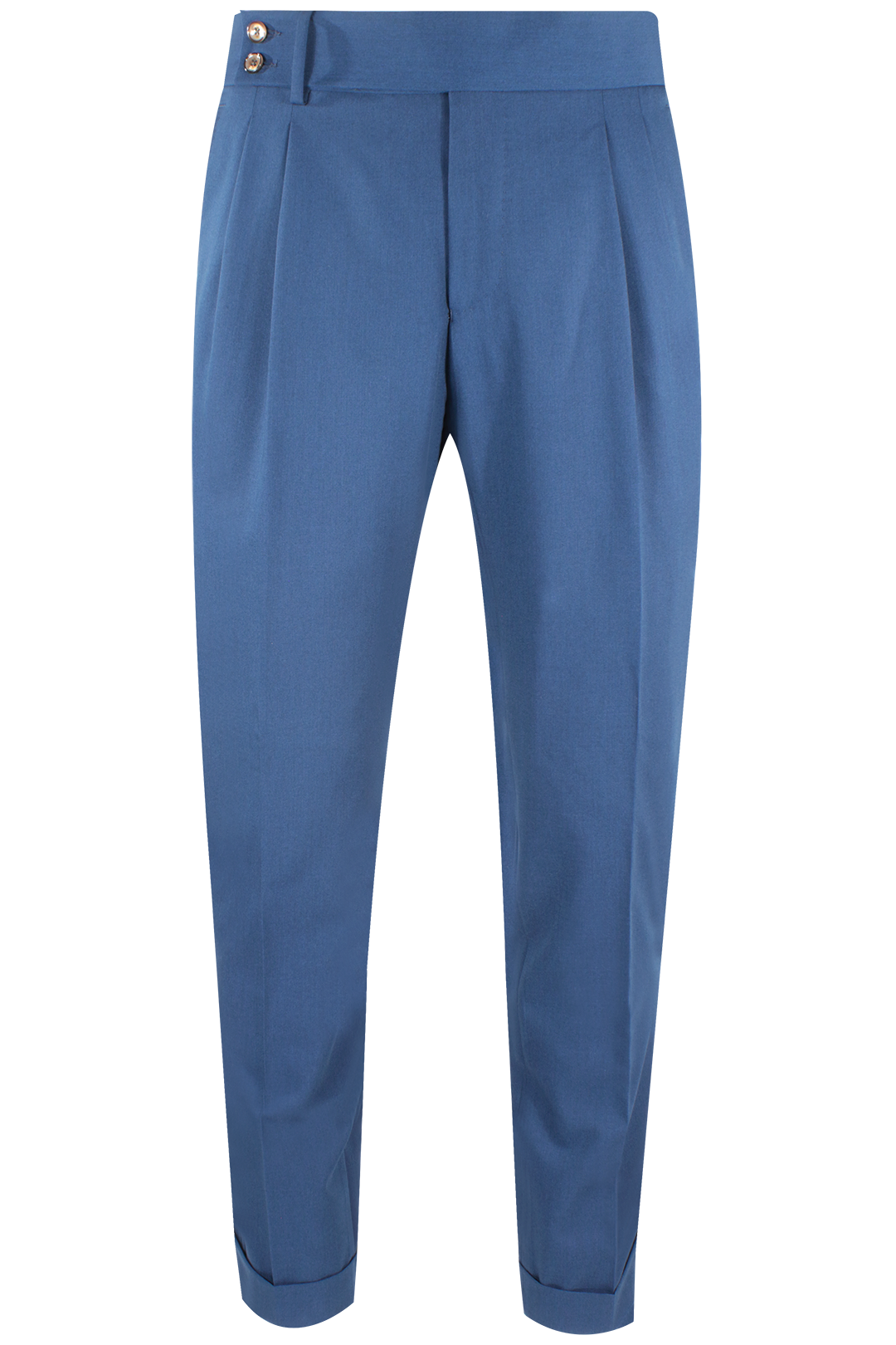 Pantalone con fibbie laterali in jersey blu