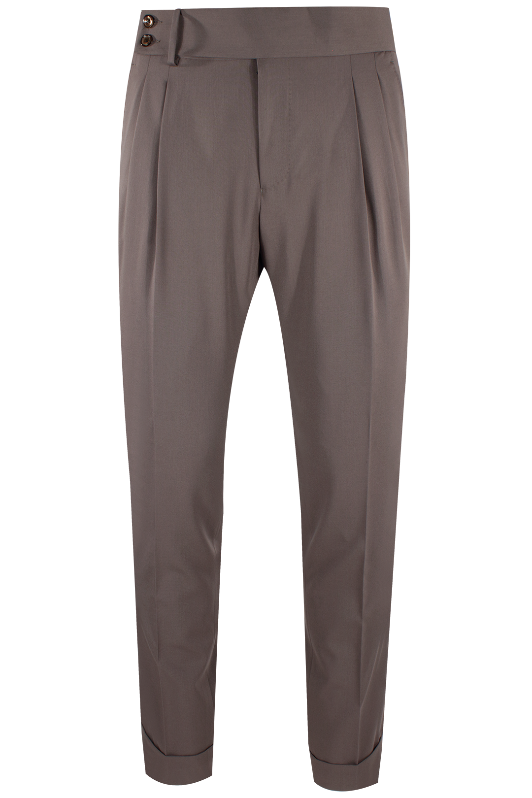Pantalone con fibbie laterali in jersey greige