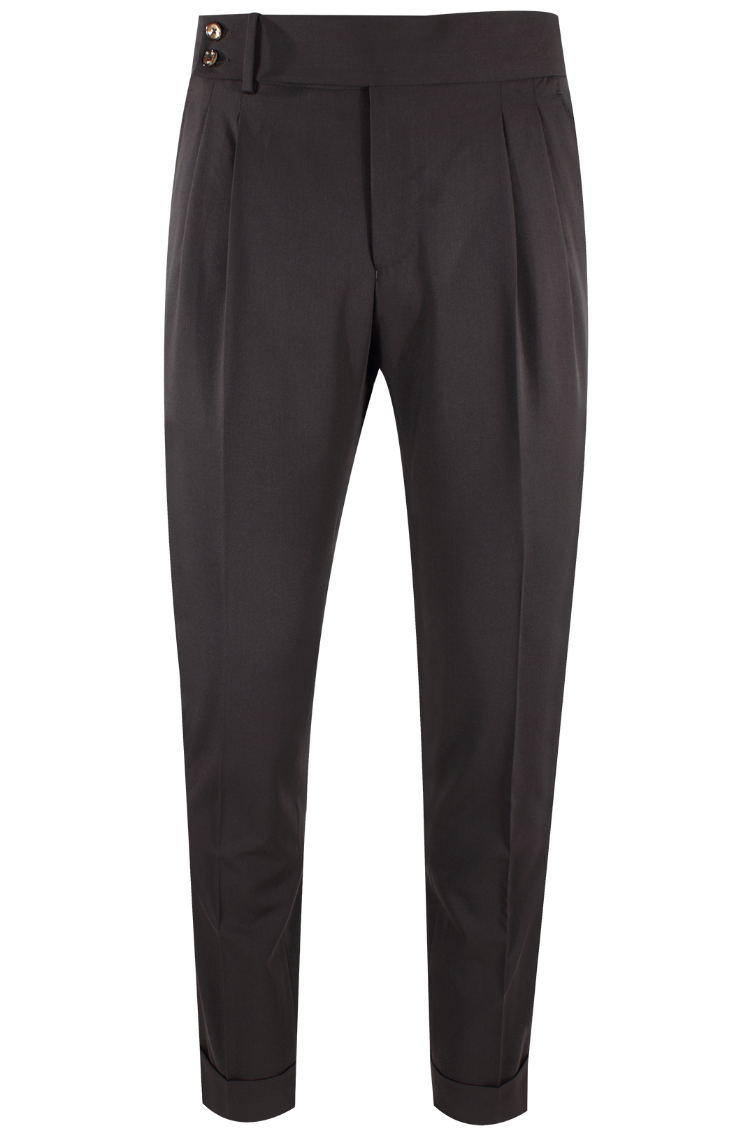 Pantalone con fibbie laterali in jersey marrone