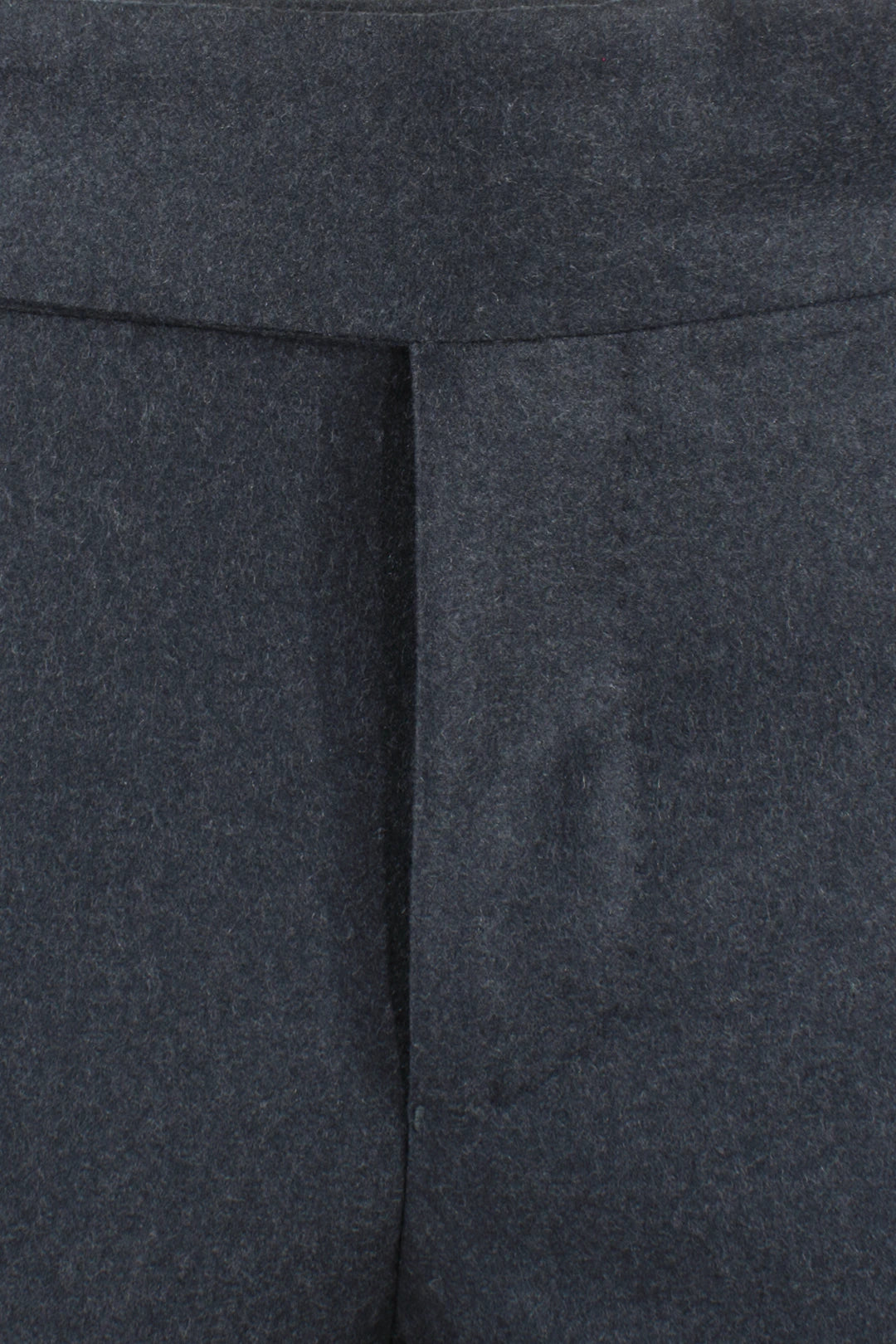 Pantalone con fibbie laterali in lana antracite patta