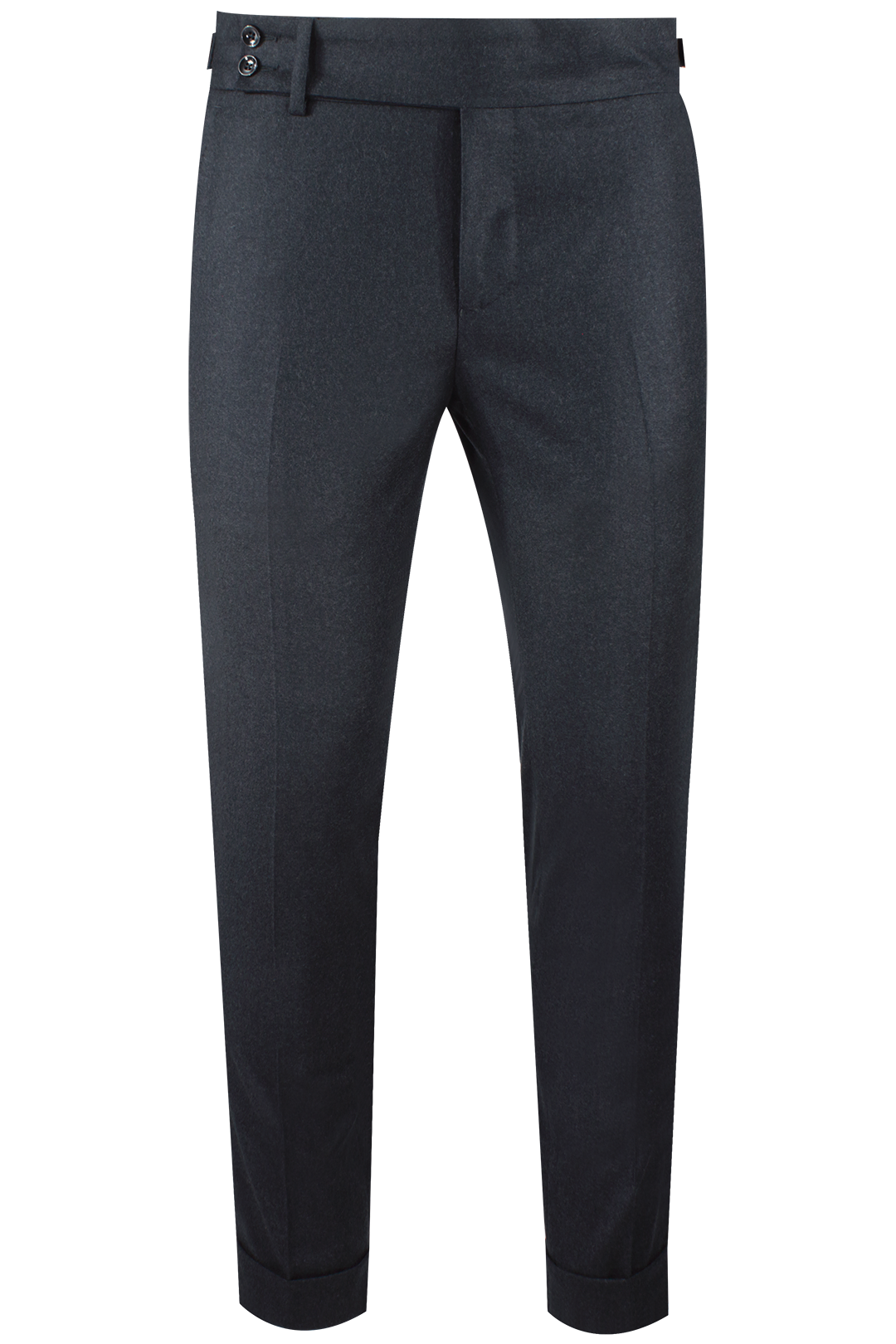 Pantalone con fibbie laterali in lana antracite