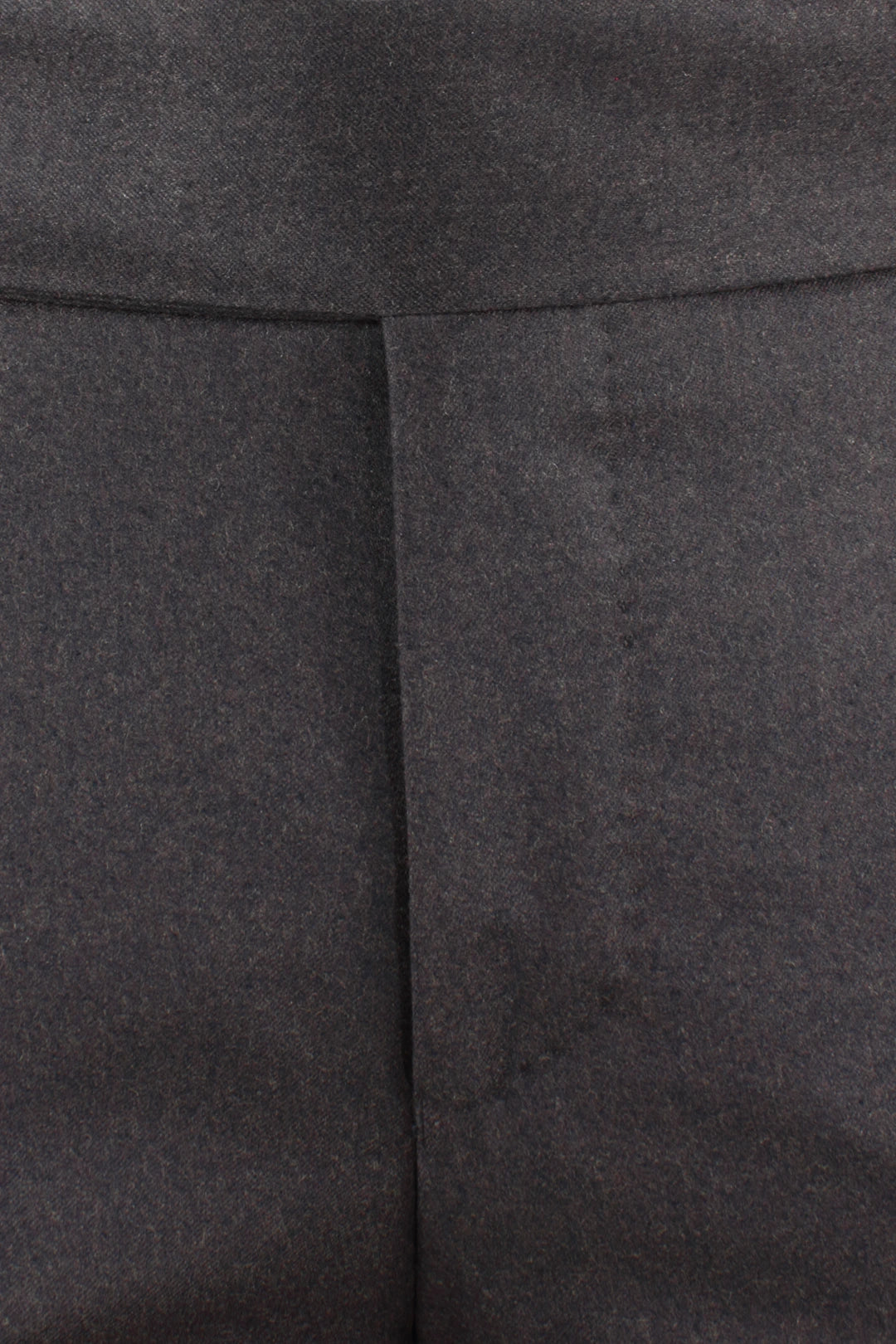 Pantalone con fibbie laterali in lana marrone patta