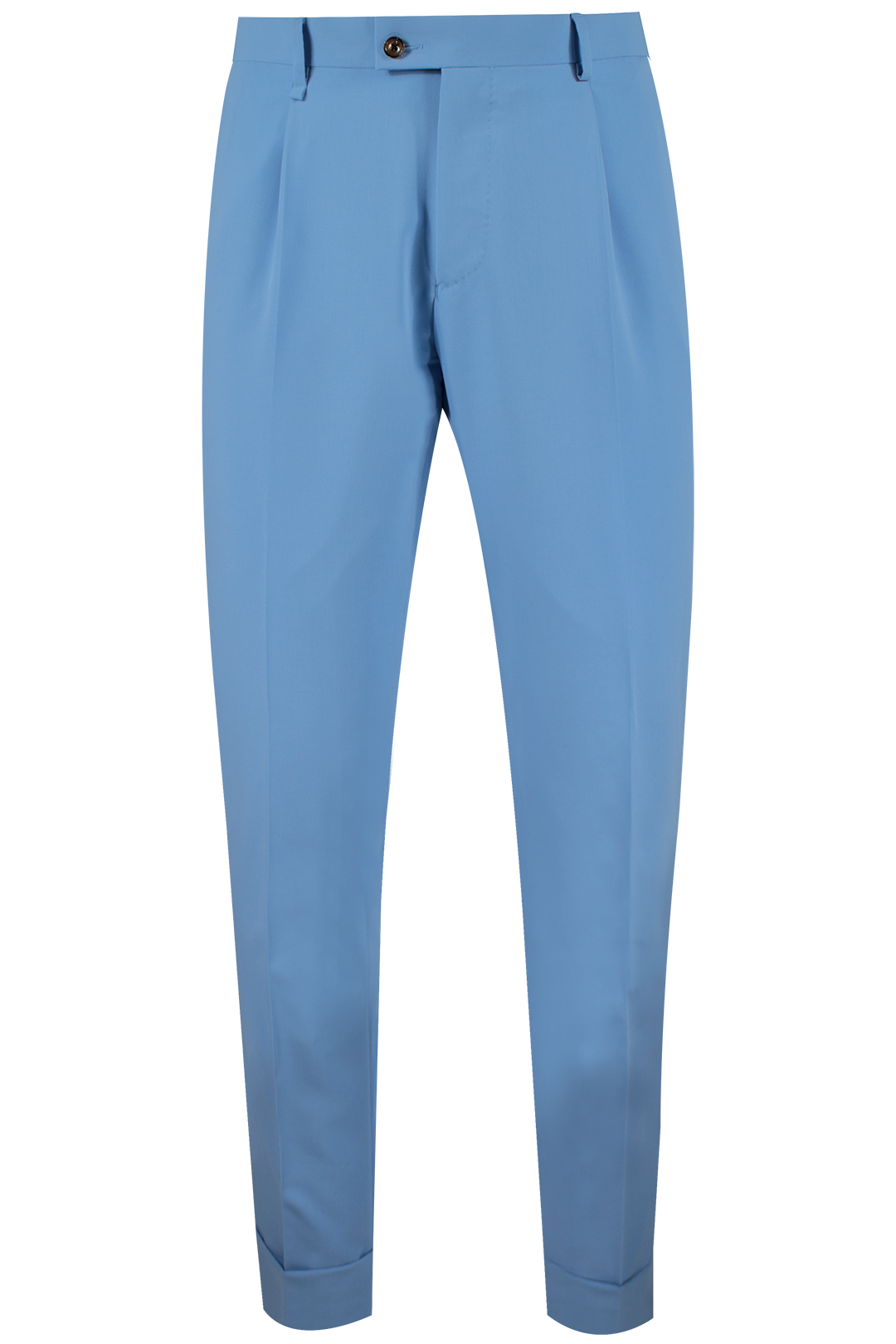 Pantalone con una pince celeste
