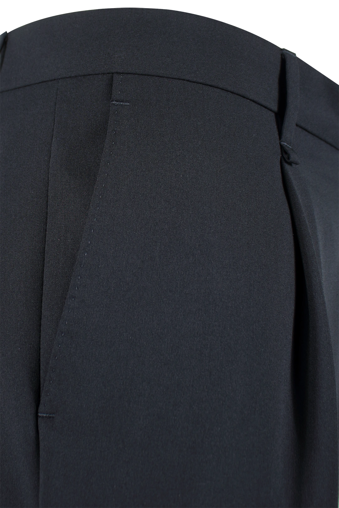 Pantalone con una pince nero lato
